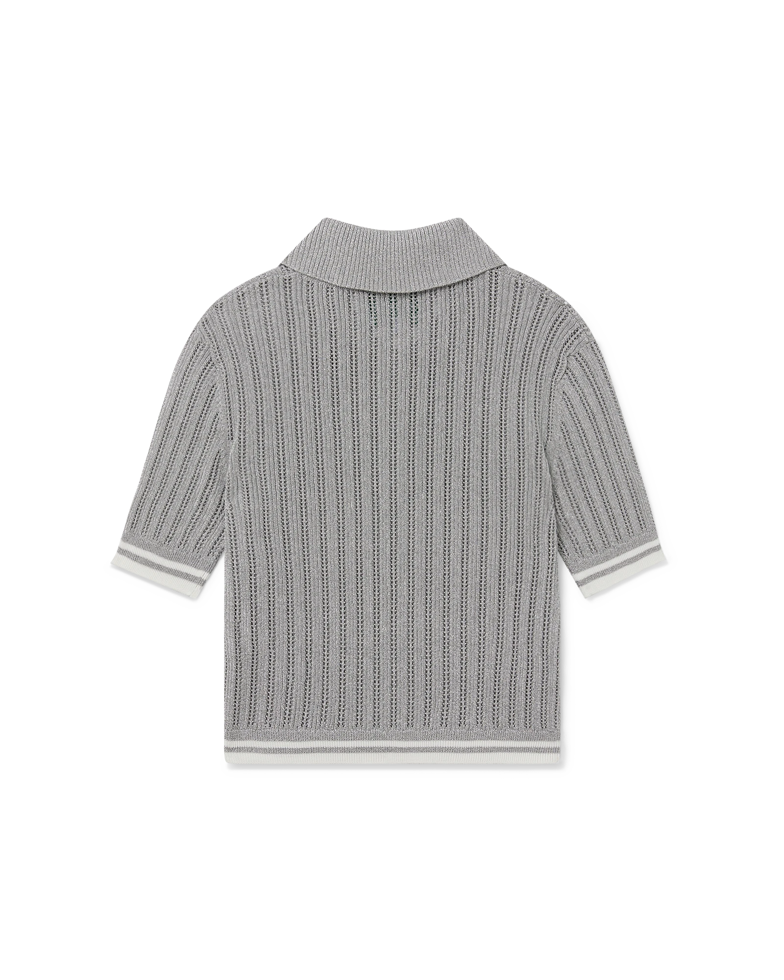 Silver Short Sleeve Polo Shirt - 图片 6