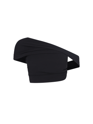 Crepe Draped Crop Top