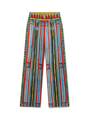 Le Palais En Fleur Silk Trousers