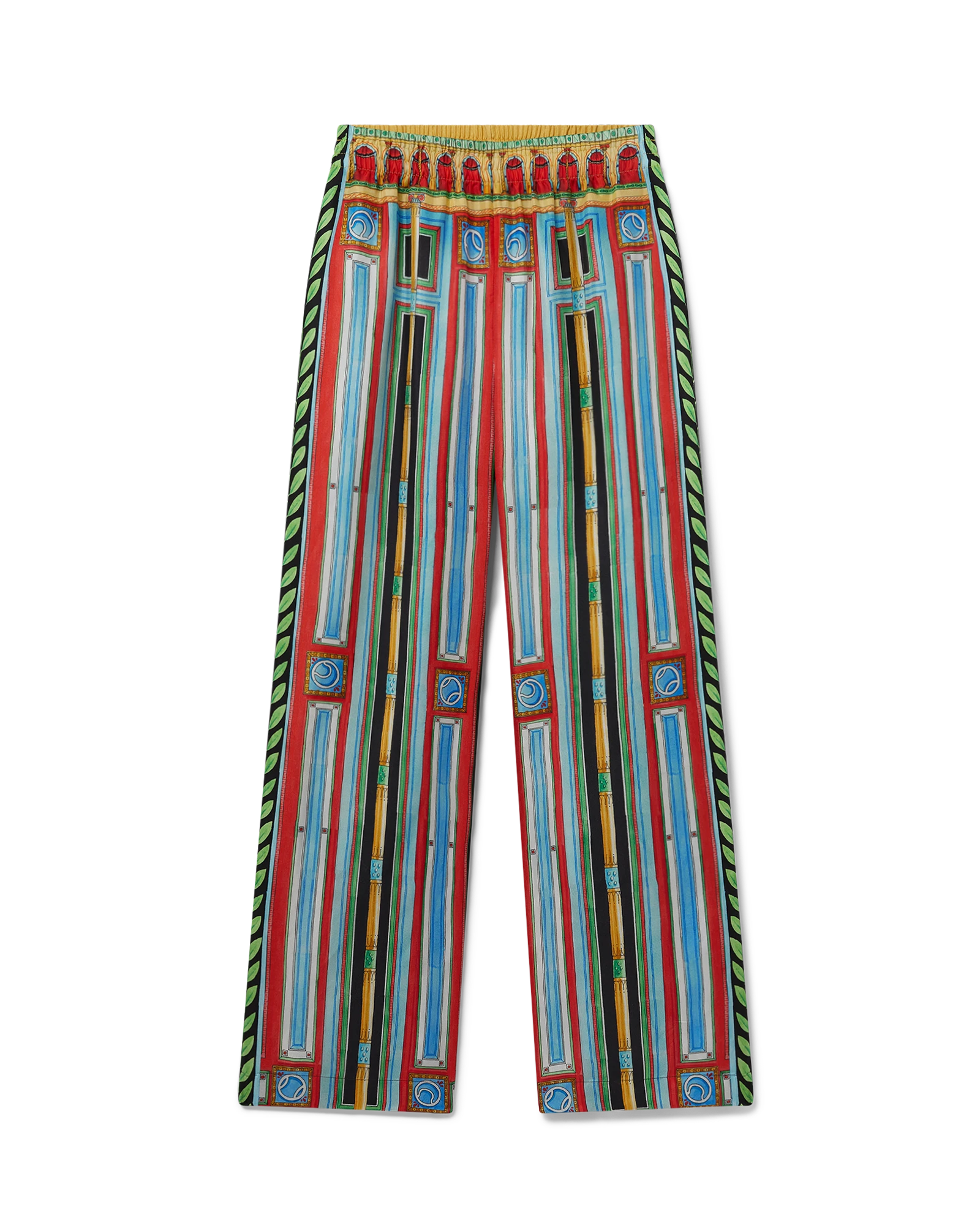 Le Palais En Fleur Silk Trousers