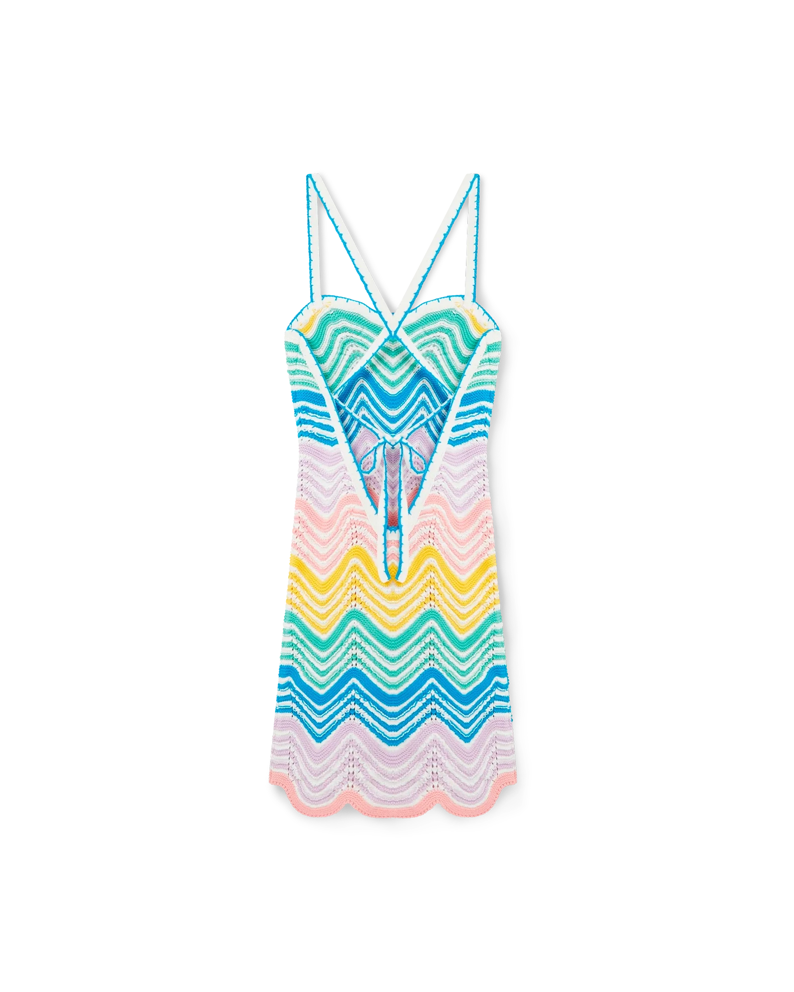 Gradient Wave Crochet Dress - 图片 4