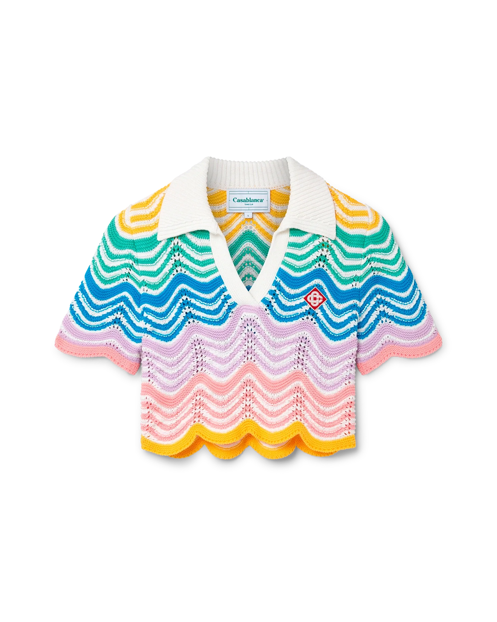 Gradient Wave Crochet Top