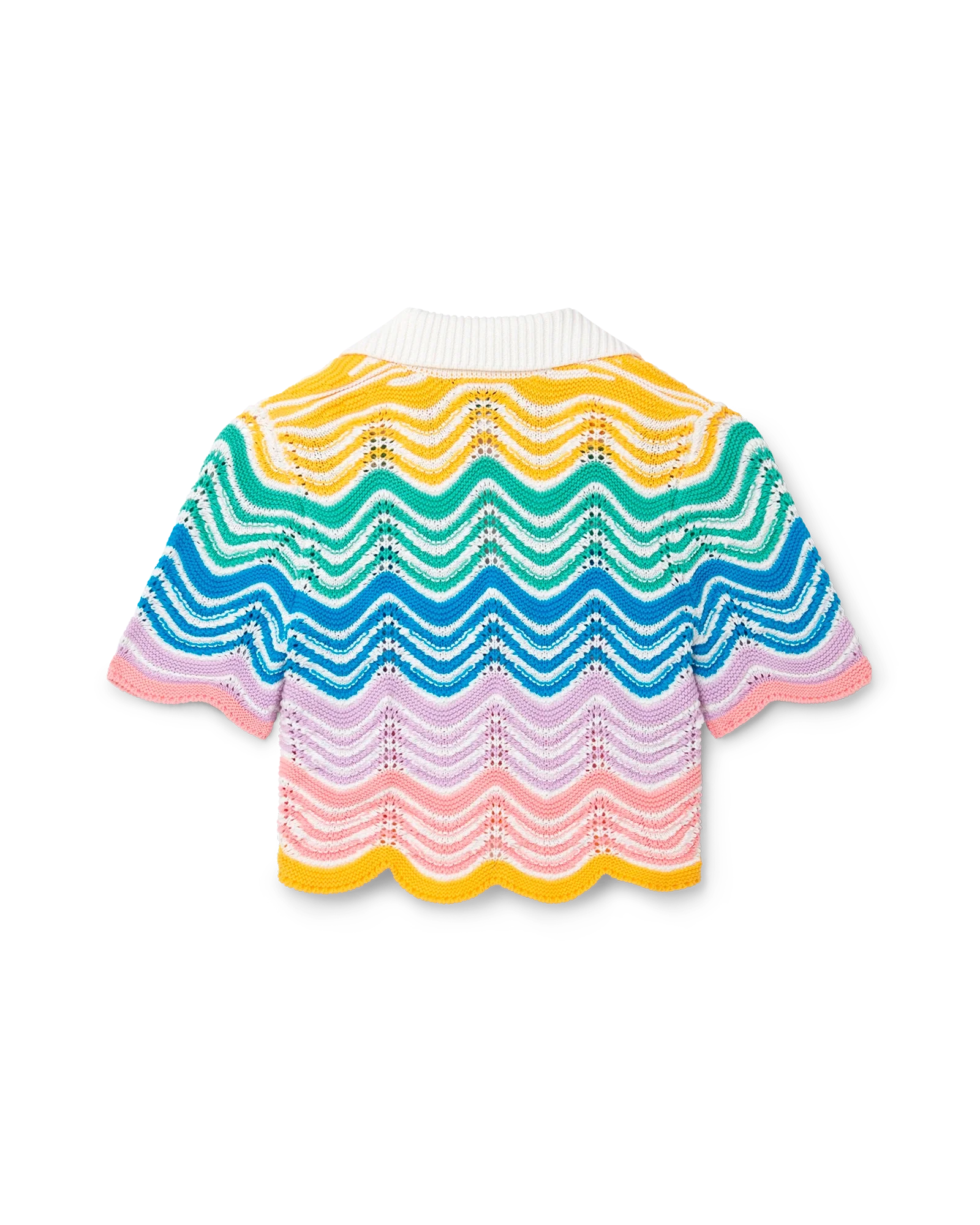 Gradient Wave Crochet Top - 图片 6