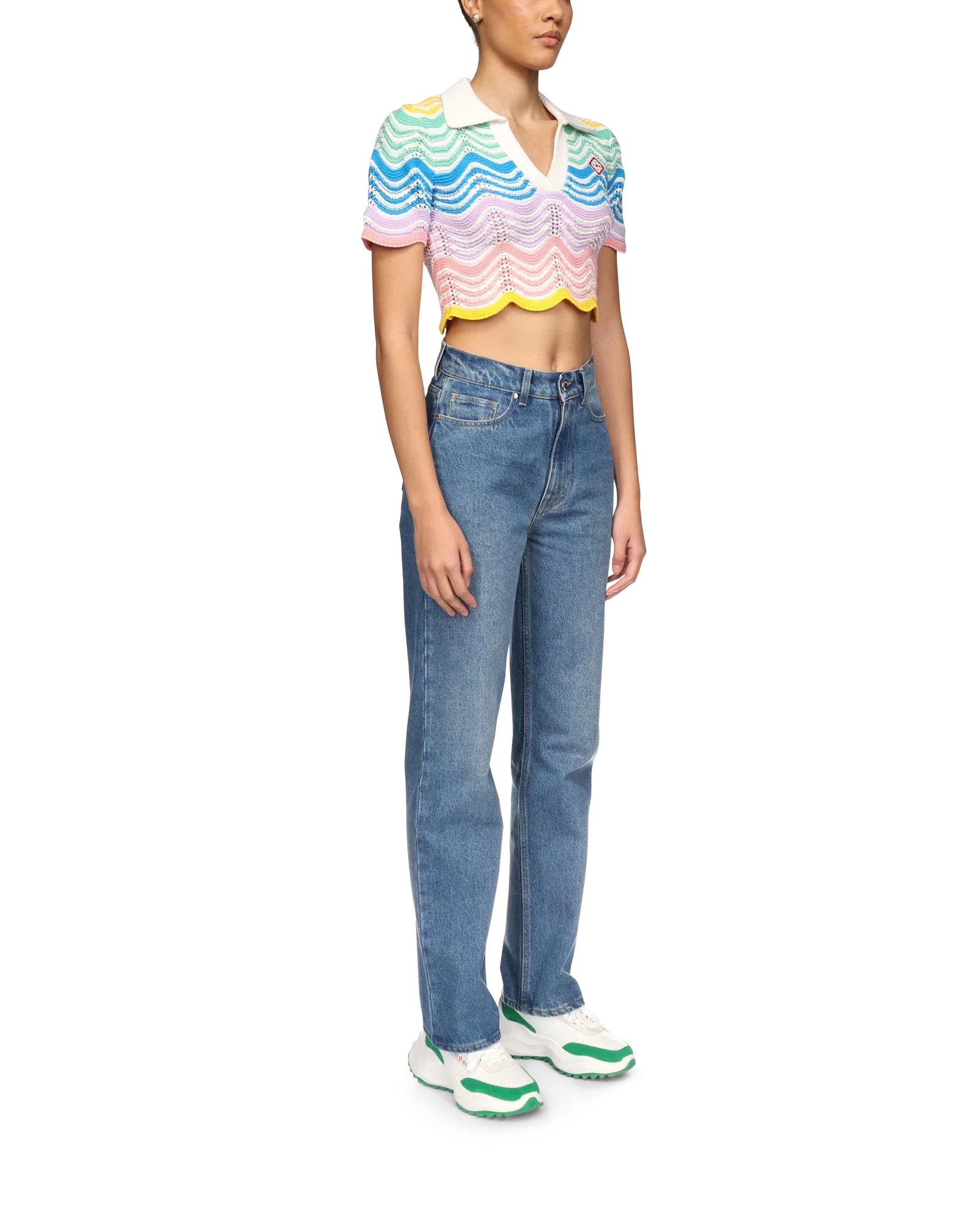 Gradient Wave Crochet Top - 图片 5