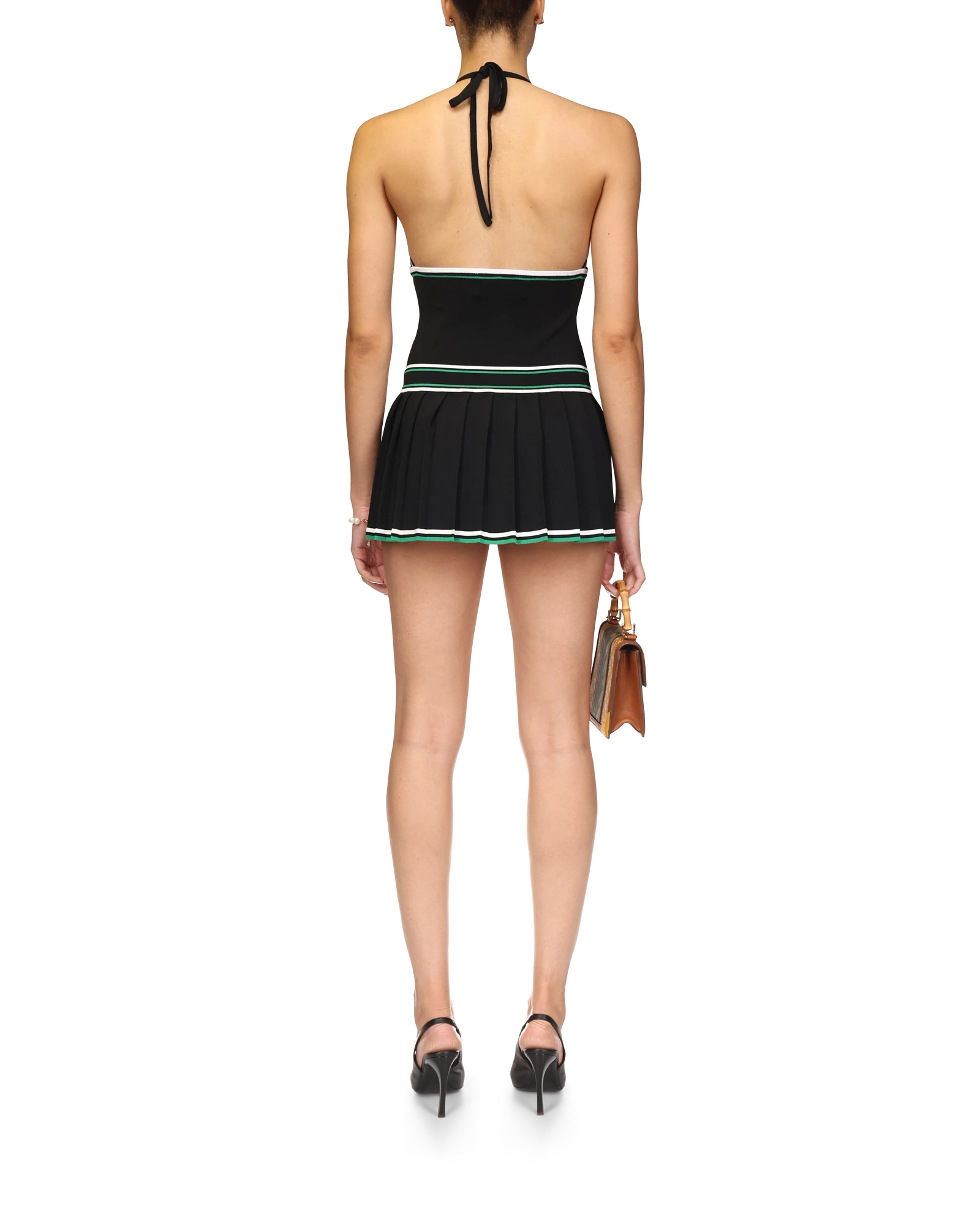 Pleated Knit Day Dress - 图片 4