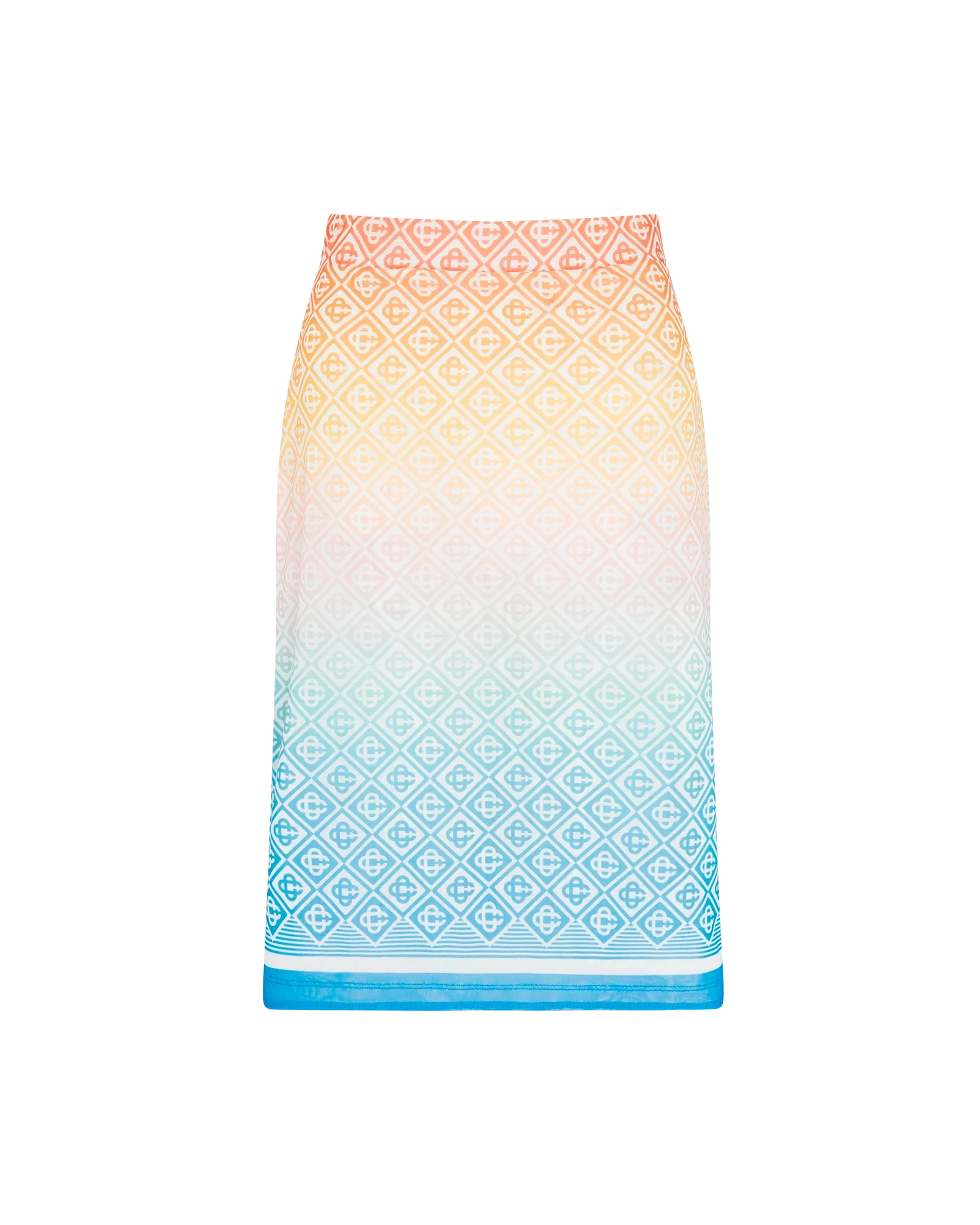 Gradient Monogram Mesh Skirt