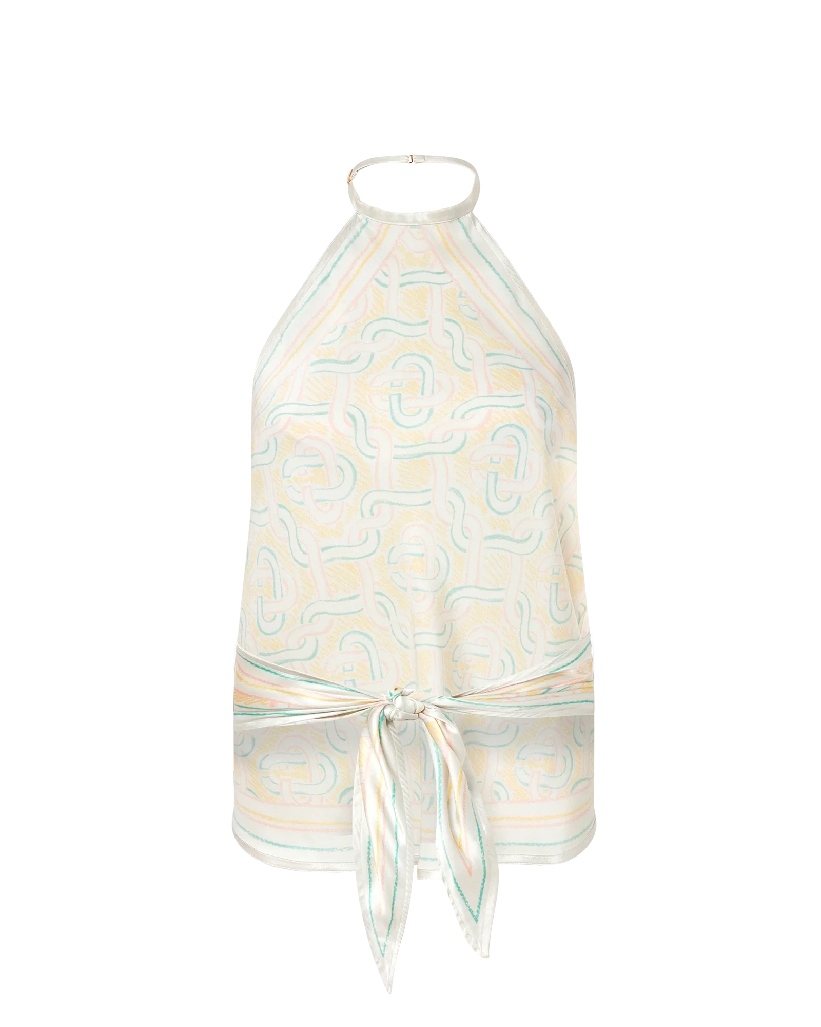 Crayon Monogram Silk Scarf Top - 图片 6