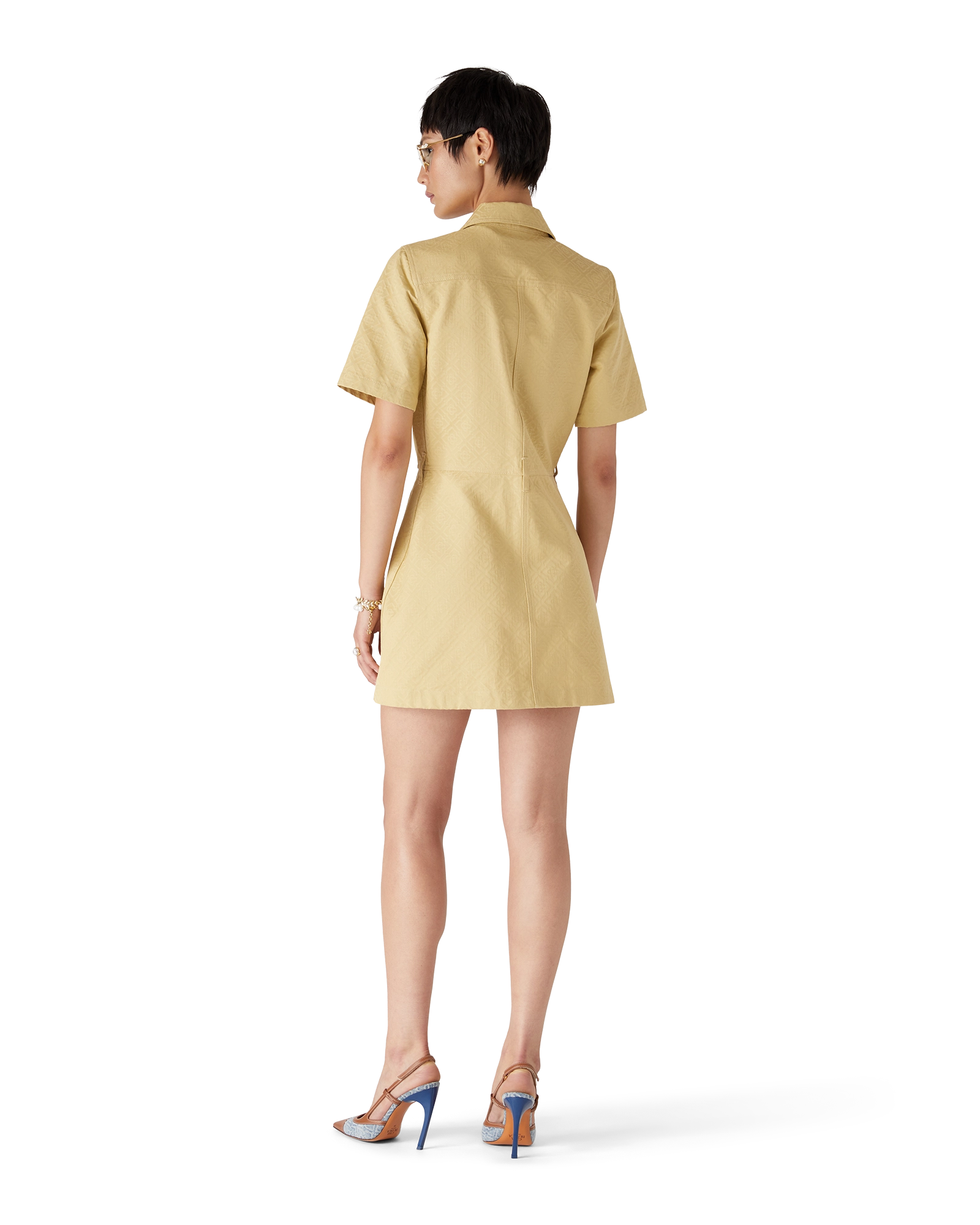 Cotton Monogram Jacquard Dress - 图片 3