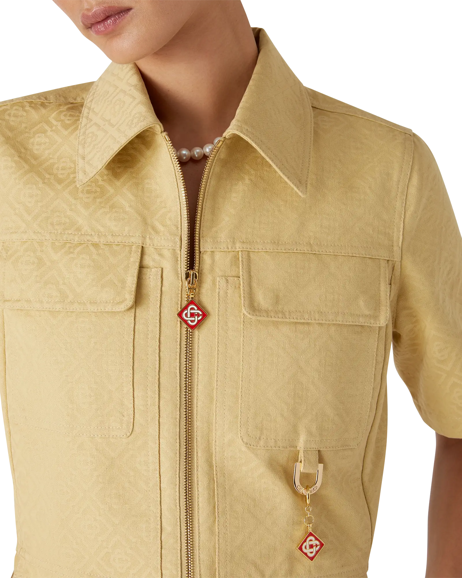 Cotton Monogram Jacquard Dress - 图片 5