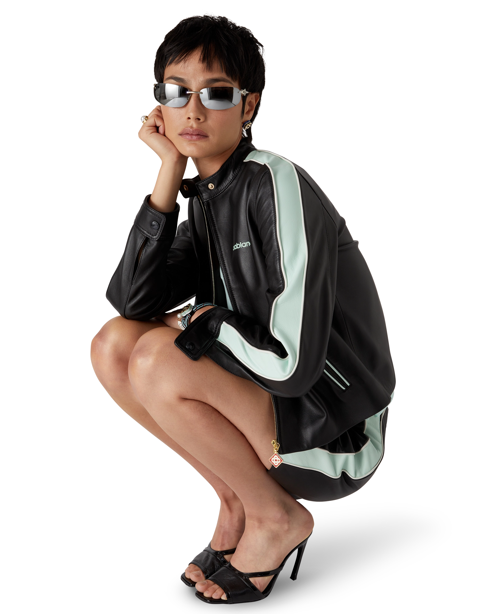 Leather Racer Jacket - 图片 5