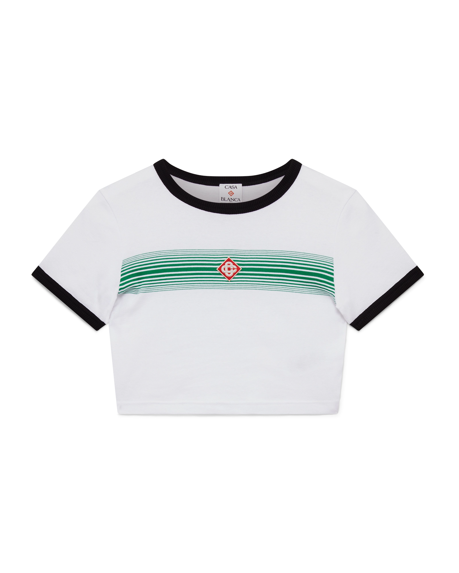 Gradient Stripe Ringer Short Sleeve T-Shirt