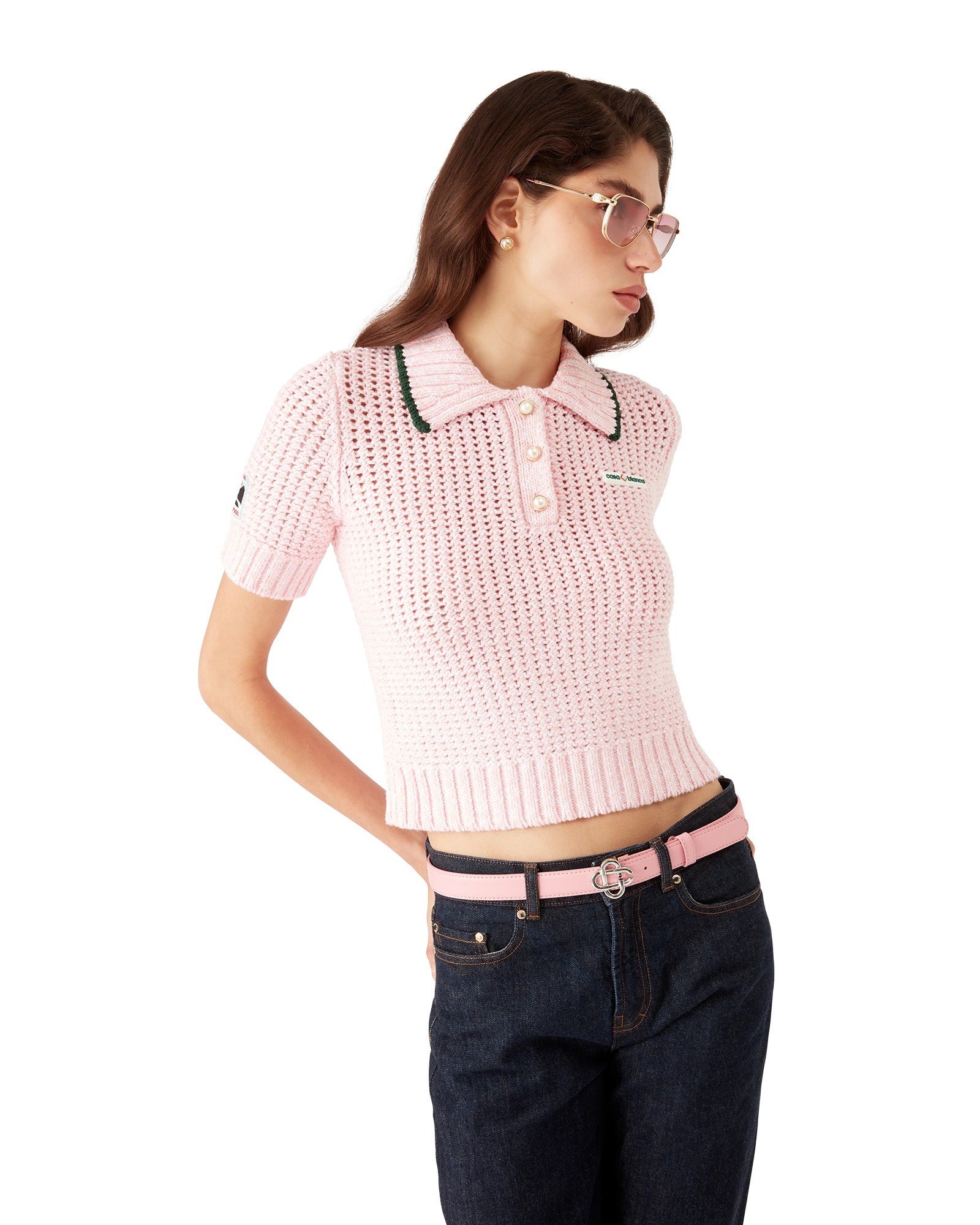 Cotton Mouliné Polo Shirt - 图片 4