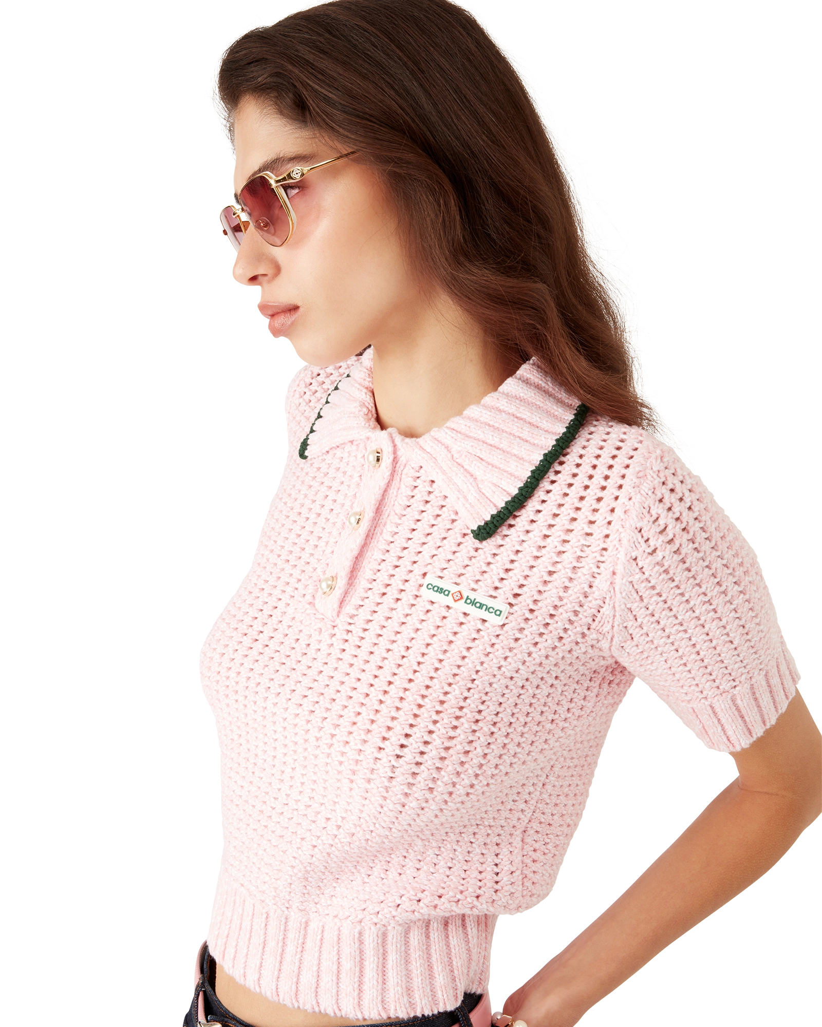 Cotton Mouliné Polo Shirt - 图片 5