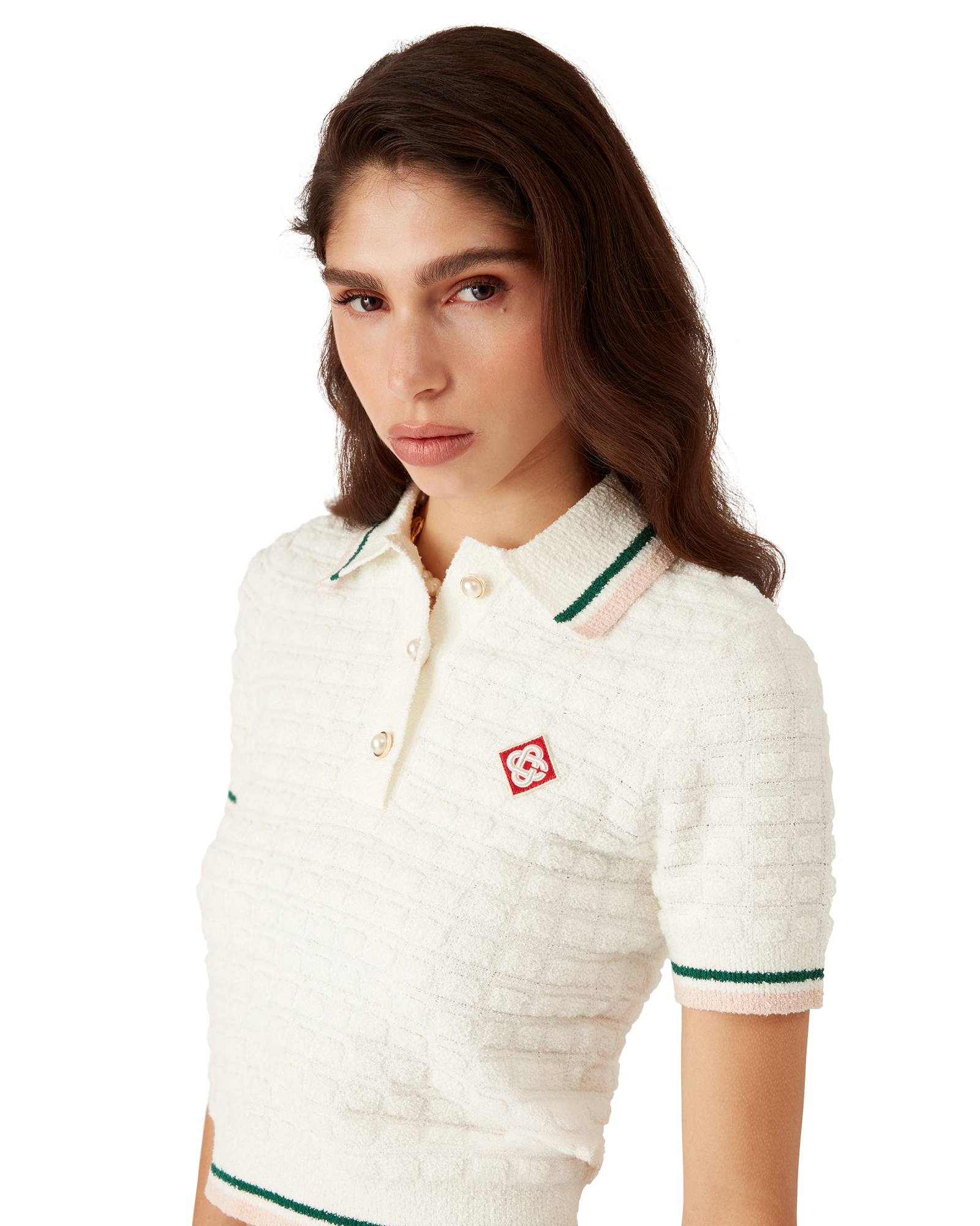 Cotton Bouclé Polo Shirt - 图片 5