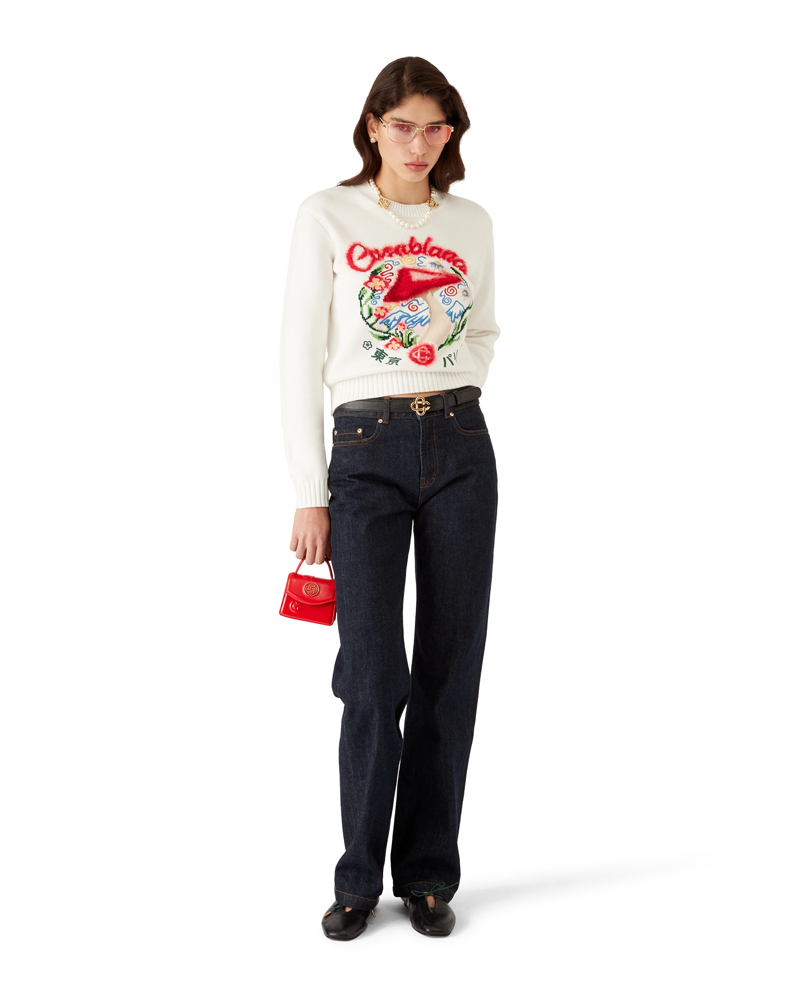 Cotton Embroidered Mushroom Jumper - 图片 2