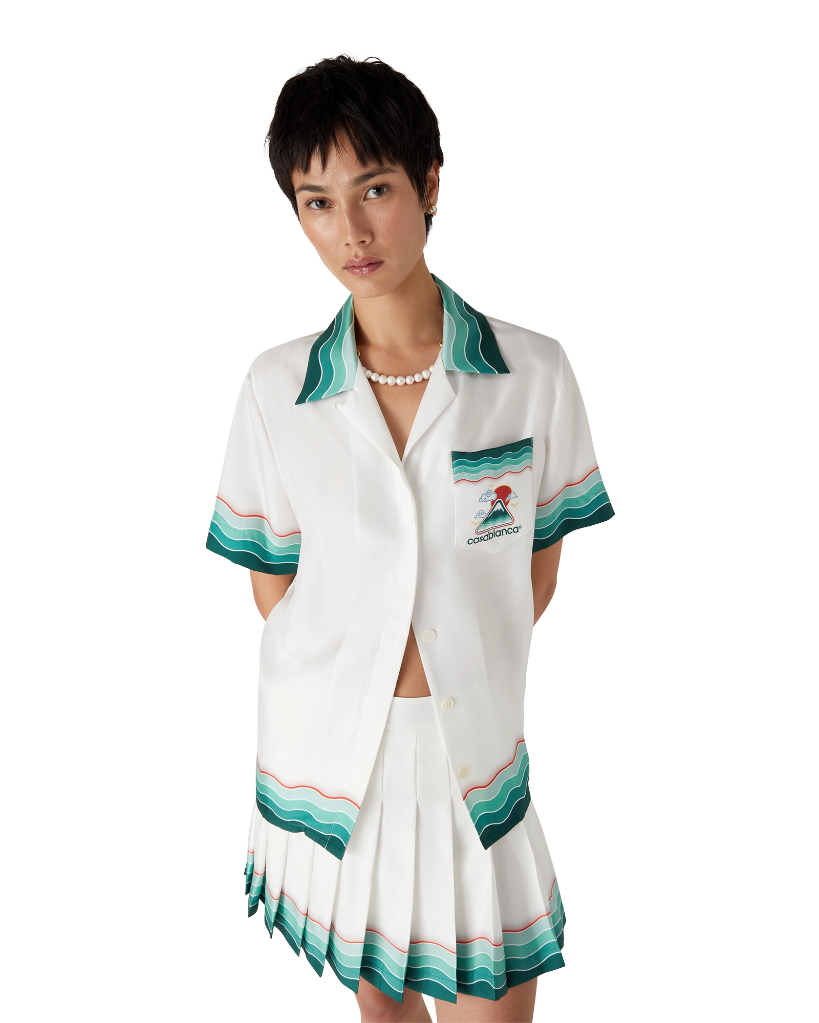 Tennis Pleated Silk Pleated Mini Skirt - 图片 4