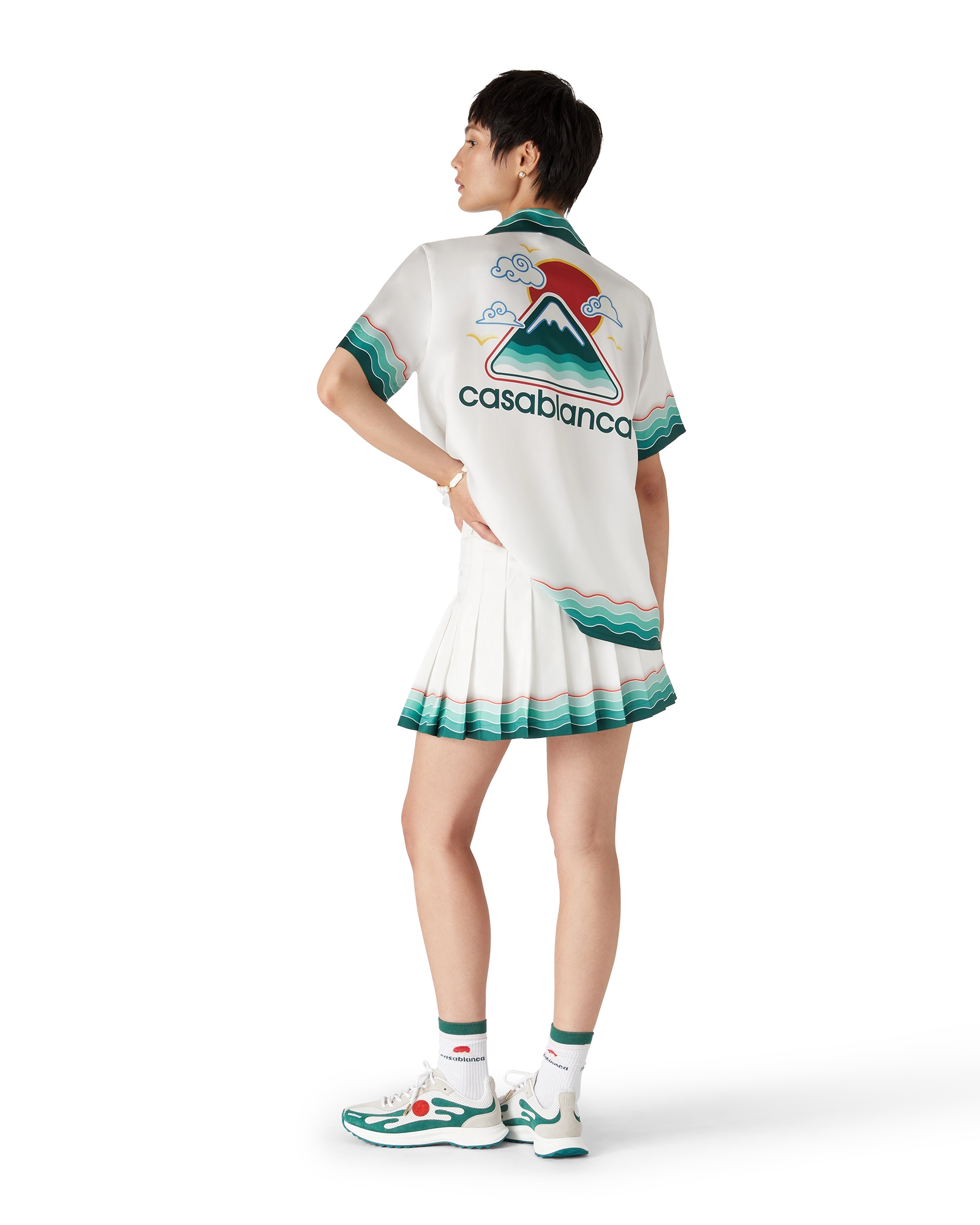 Montagne Ondulee Silk Short Sleeve Shirt - 图片 2