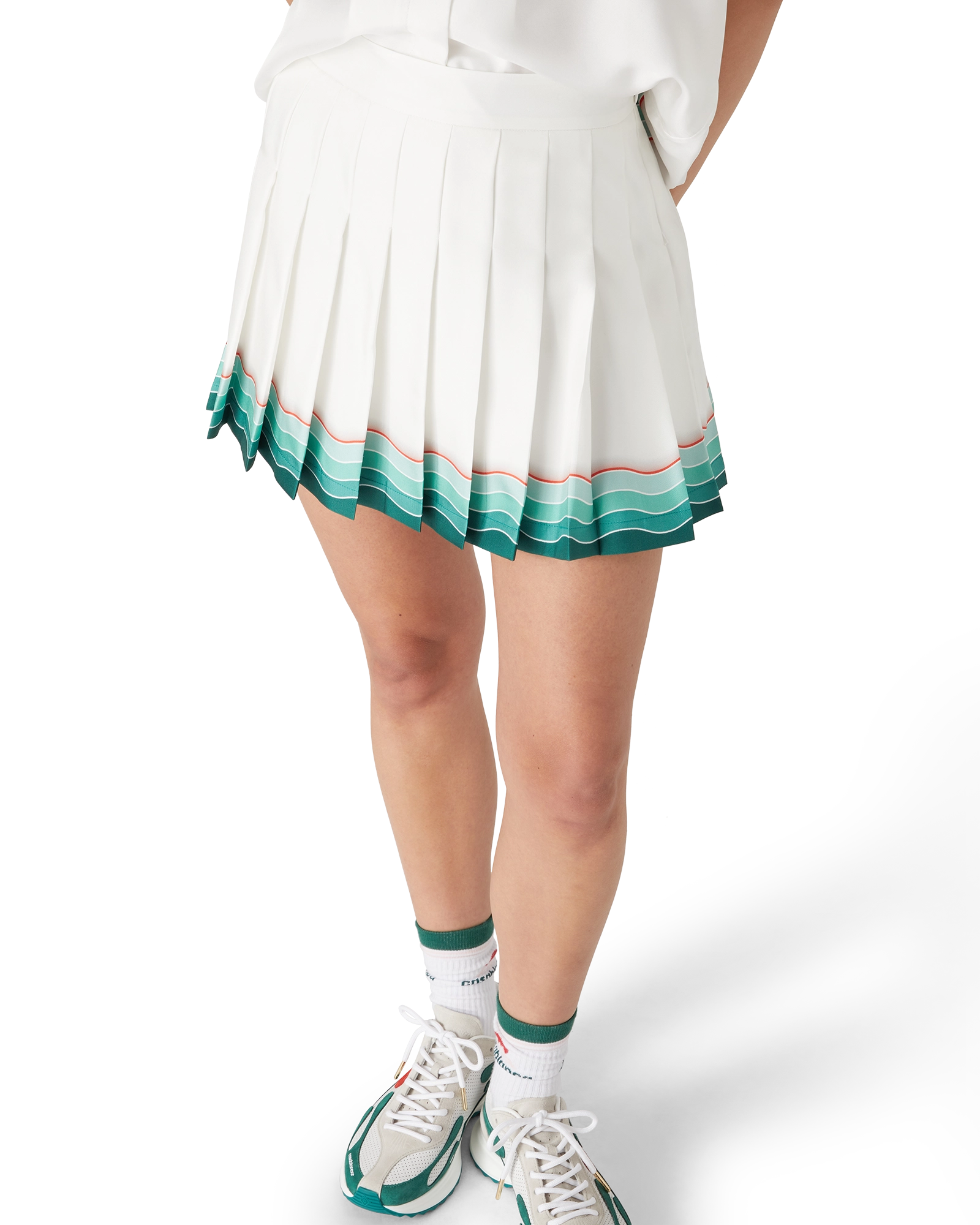 Tennis Pleated Silk Pleated Mini Skirt - 图片 5
