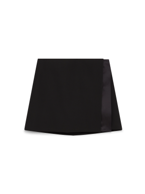 Wool Tailoring Wrap Skirt