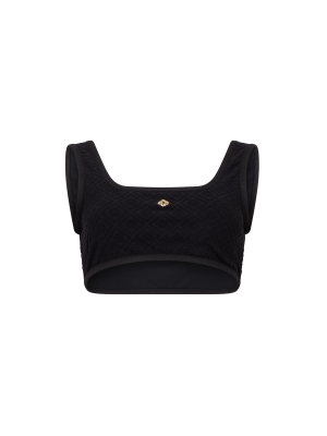 Monogram Jacquard Bikini Top