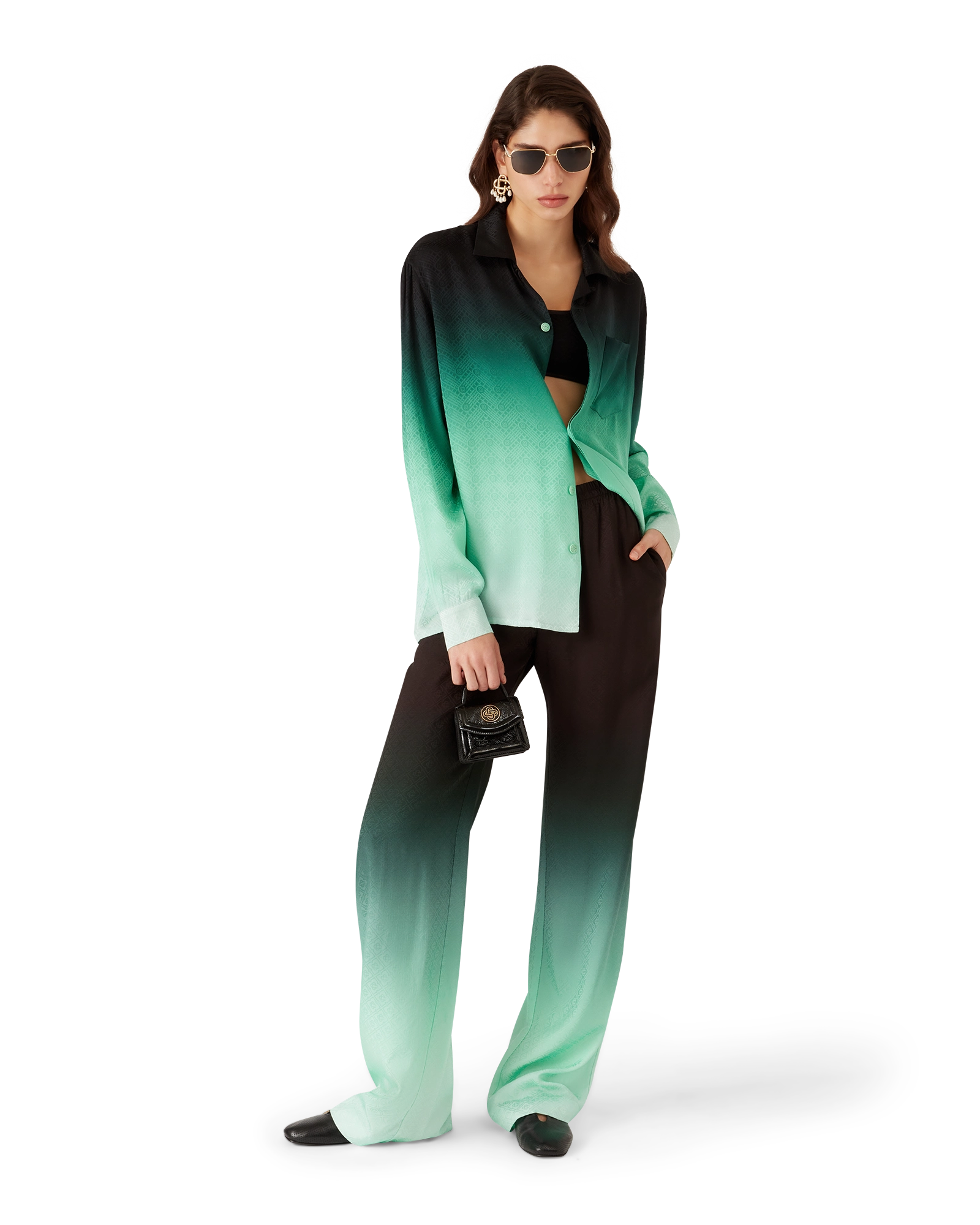 Gradient Ping Pong Jacquard Trousers - 图片 2