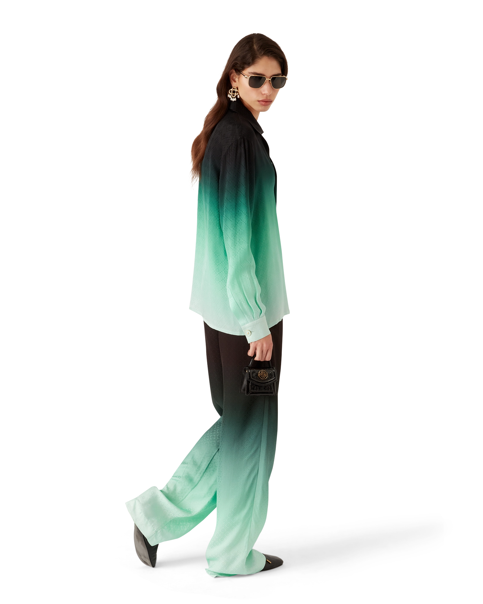 Gradient Ping Pong Jacquard Trousers - 图片 3