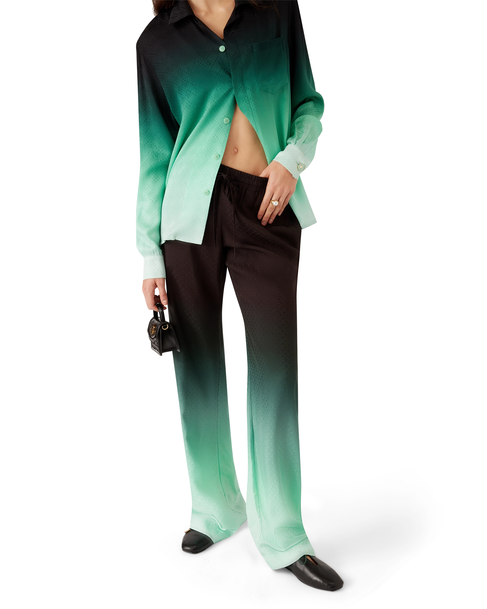 Gradient Ping Pong Jacquard Trousers - 图片 4