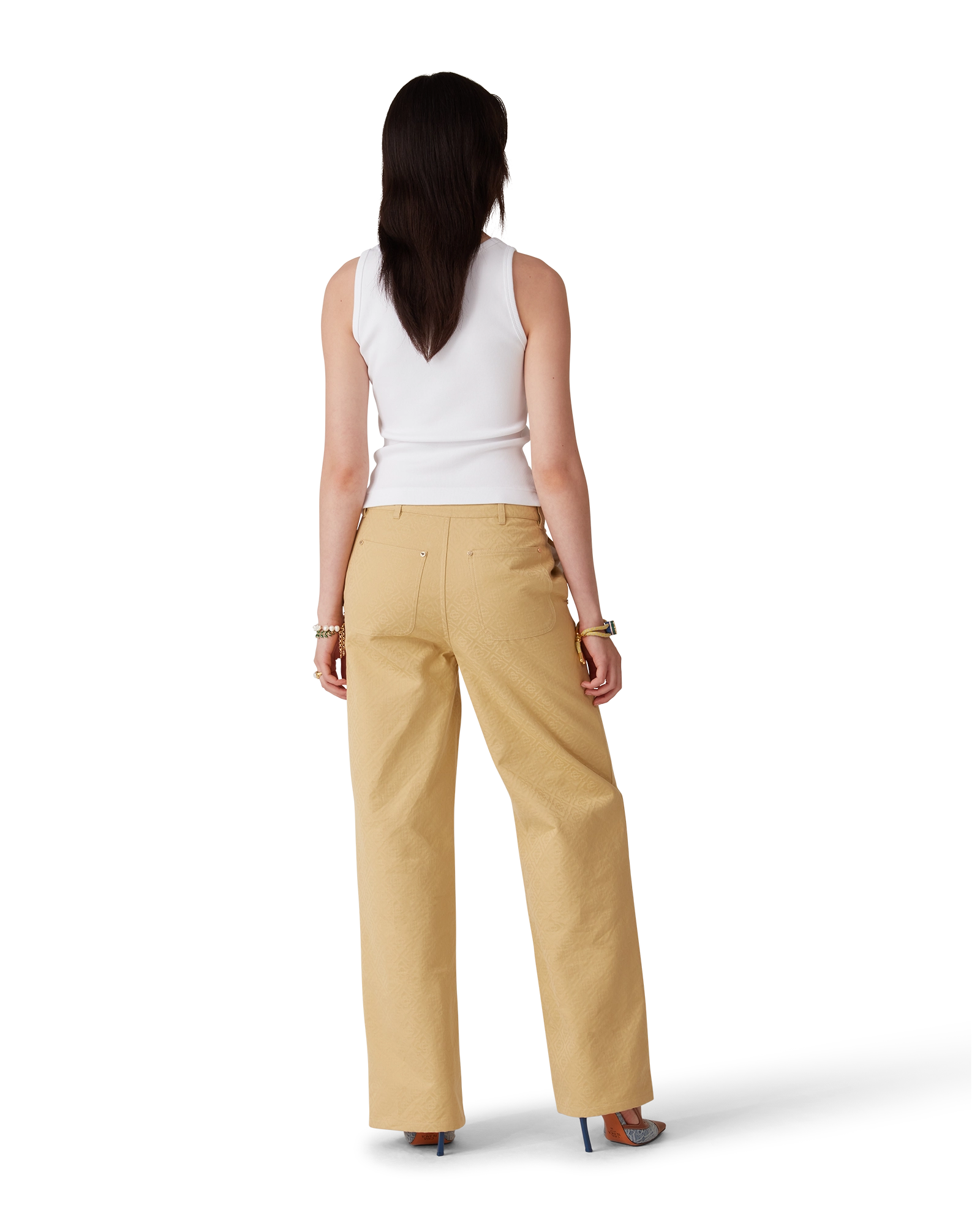 Cotton Monogram Jacquard Trousers - 图片 3