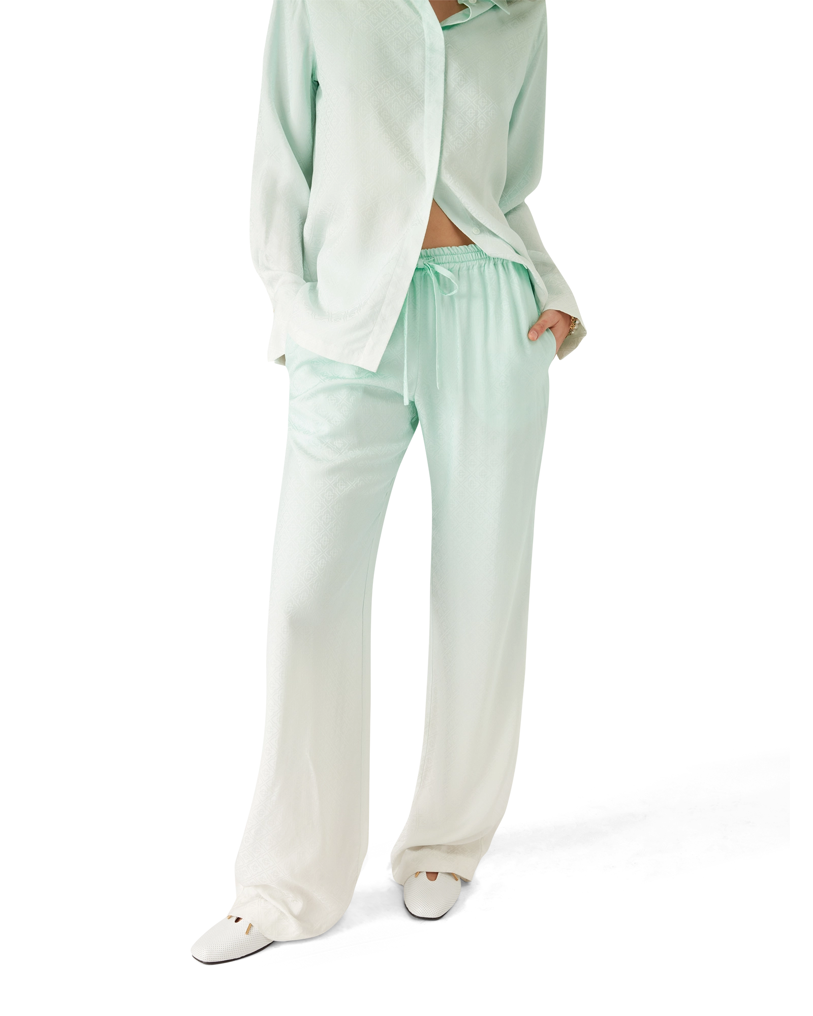 Gradient Monogram Jacquard Trousers - 图片 4