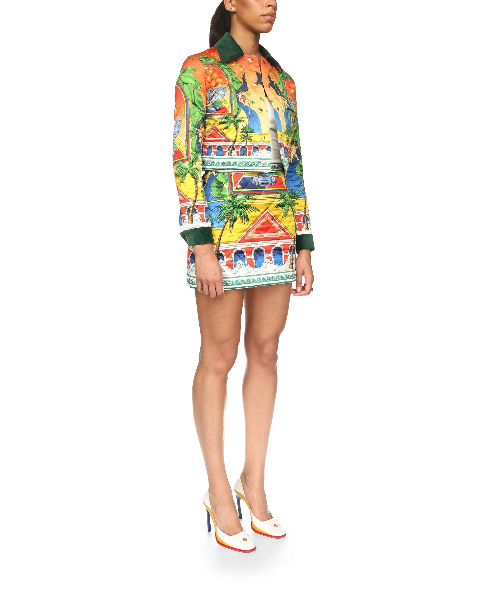 Triomphe D'Orange Quilted Cropped Jacket - 图片 5