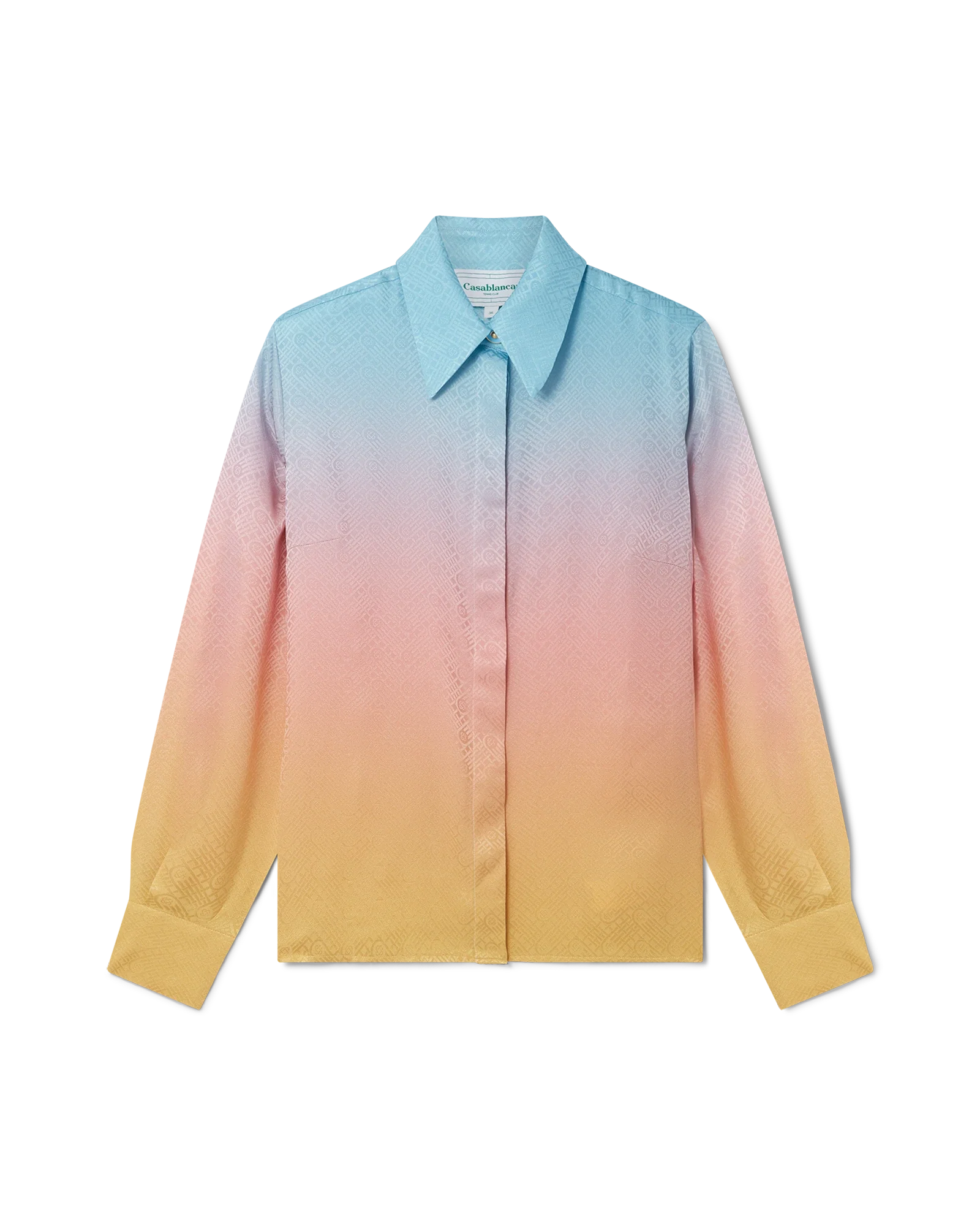 Ping Pong Gradient Silk Long Sleeve Shirt