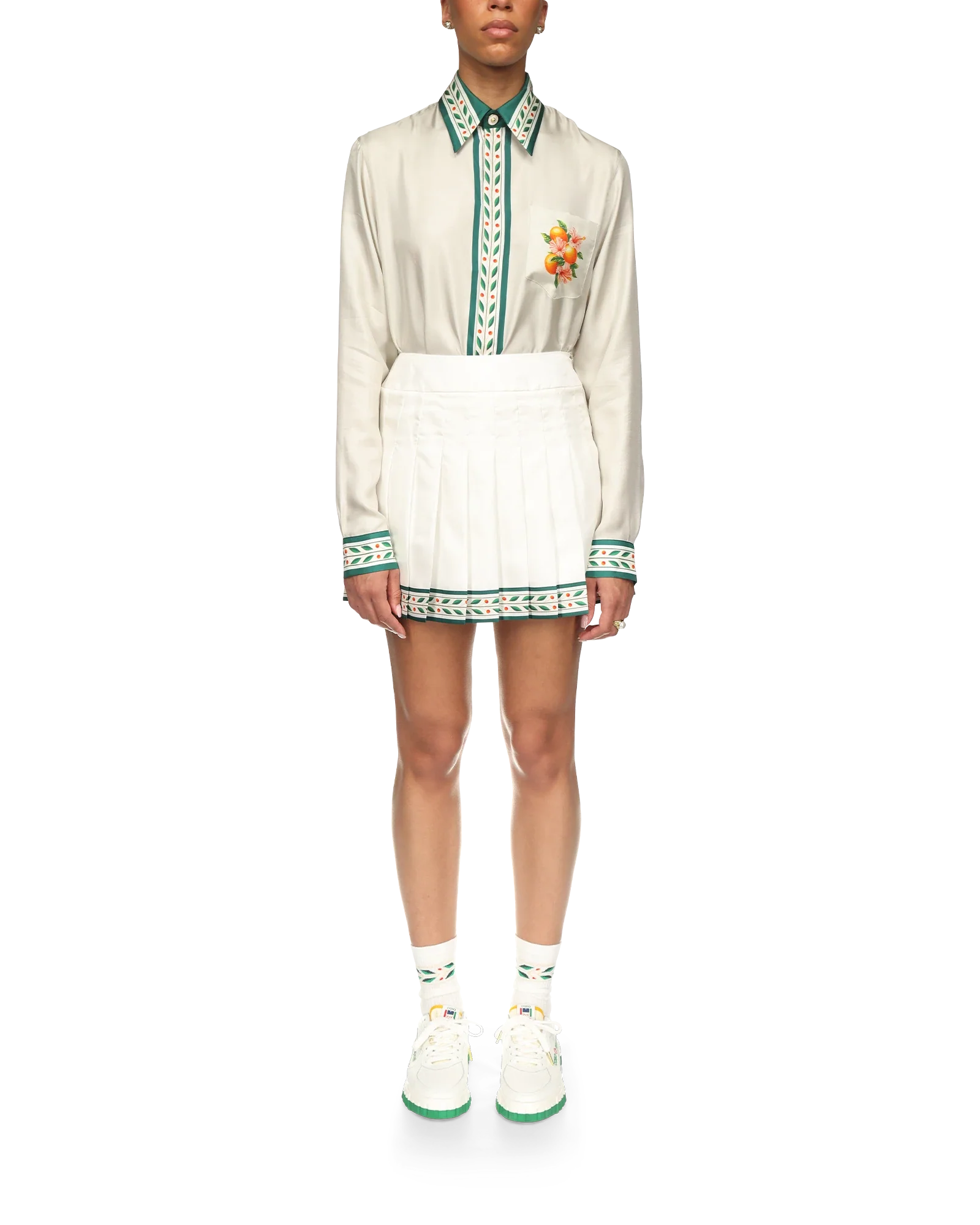 Laurel Silk Tennis Mini Skirt - 图片 2