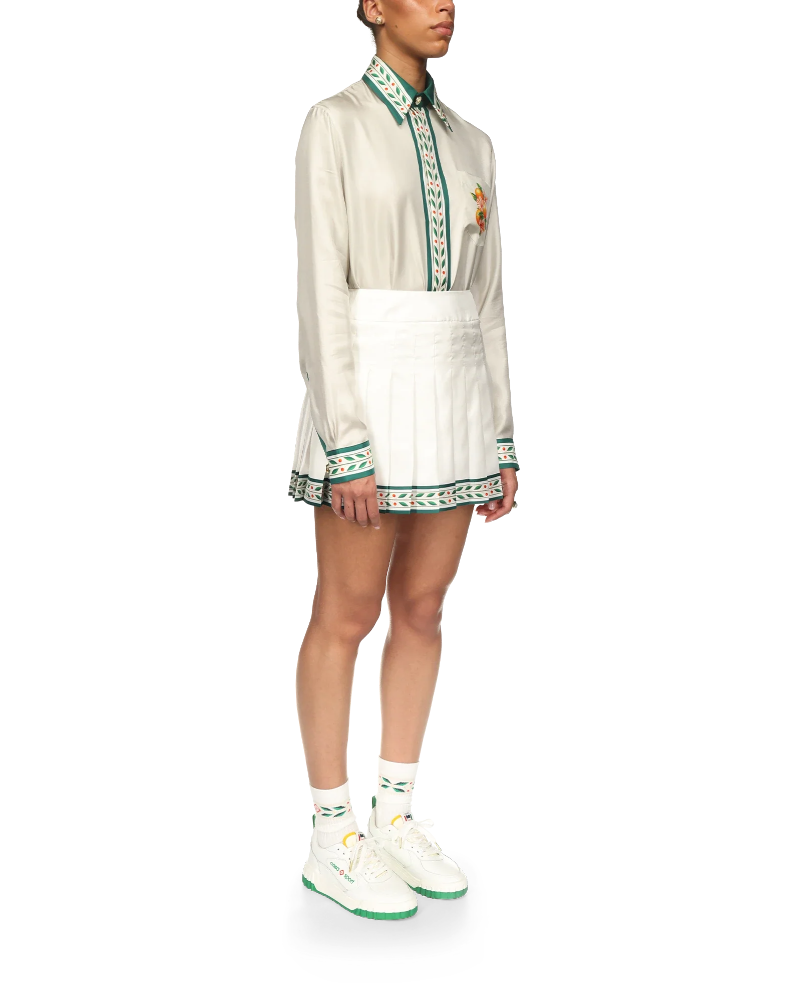 Laurel Silk Tennis Mini Skirt - 图片 5