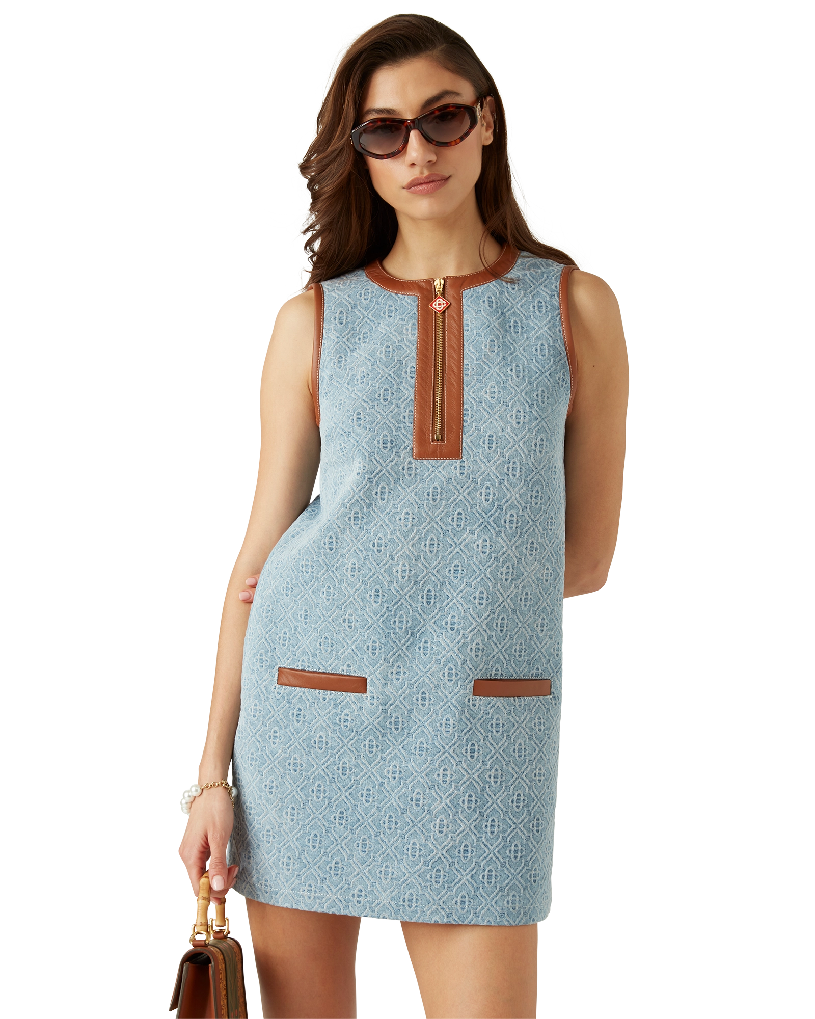 Monogram Denim Dress - 图片 4