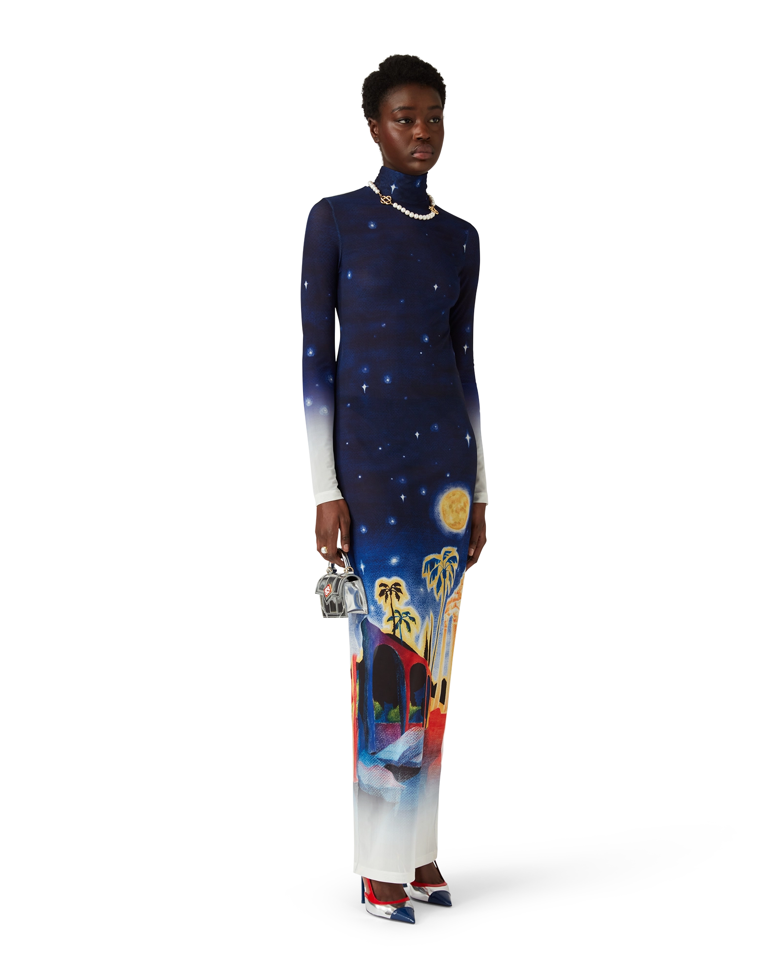 Midnight Acropolis Mesh Dress - 图片 2