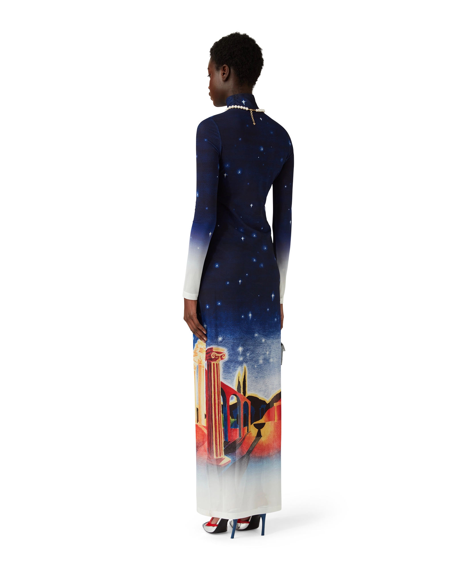 Midnight Acropolis Mesh Dress - 图片 3