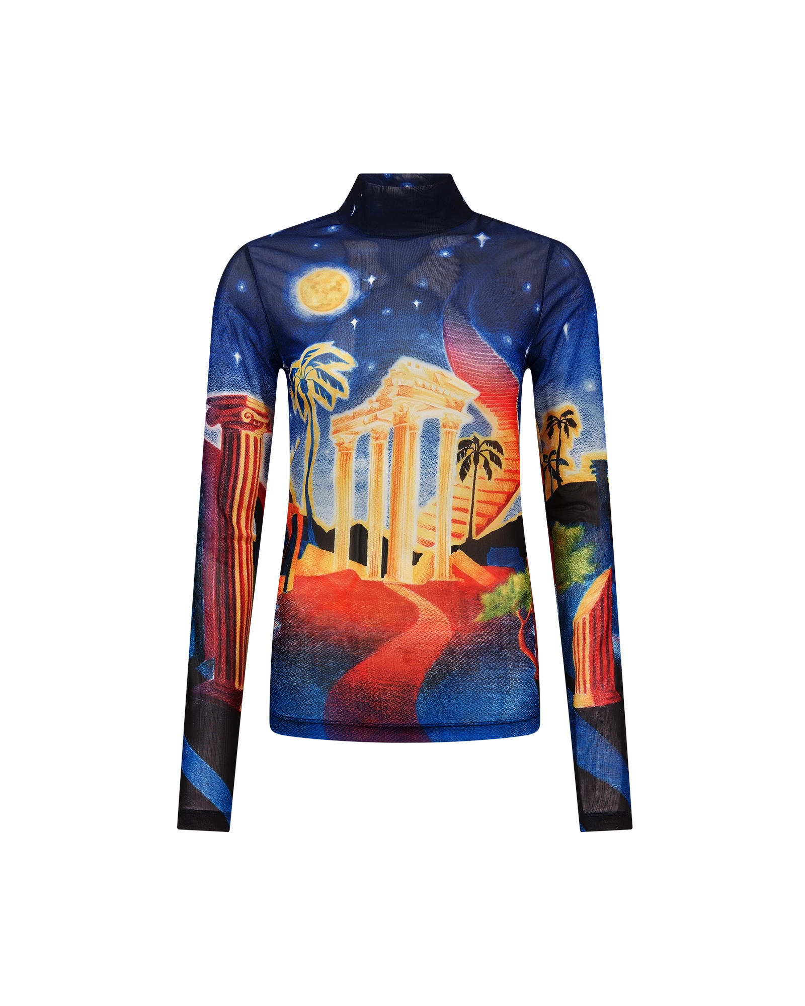 Midnight Acropolis Mesh Top