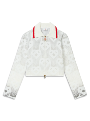 Gradient Heart Monogram Towelling Jacket