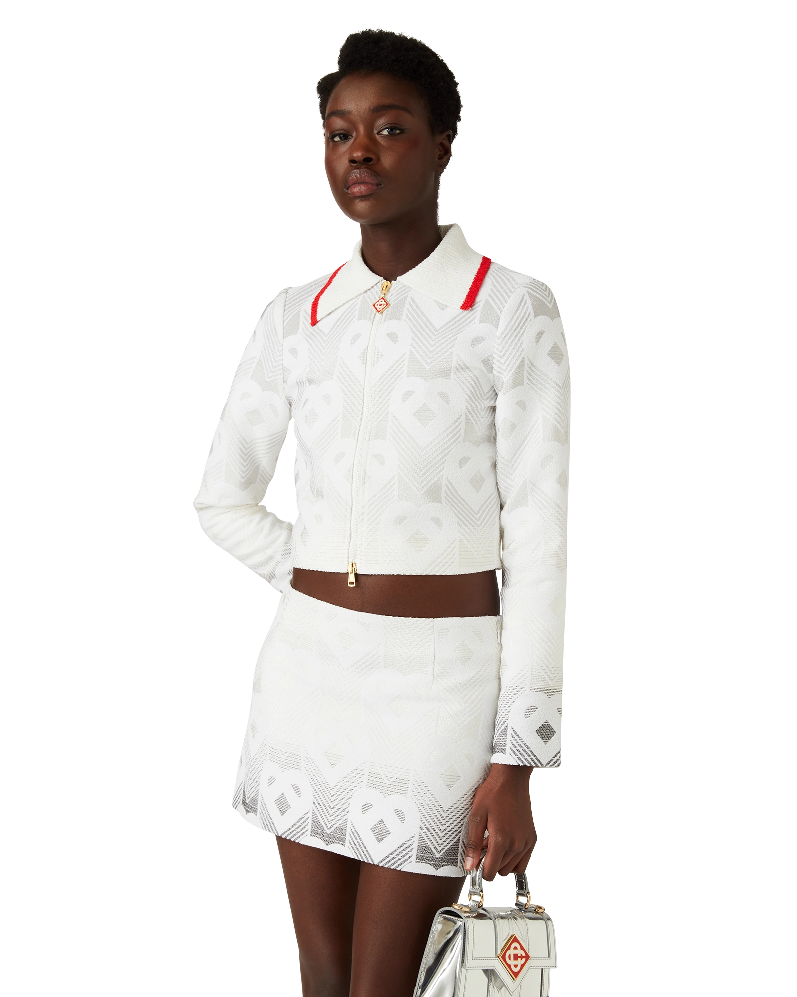 Gradient Heart Monogram Towelling Jacket - 图片 4