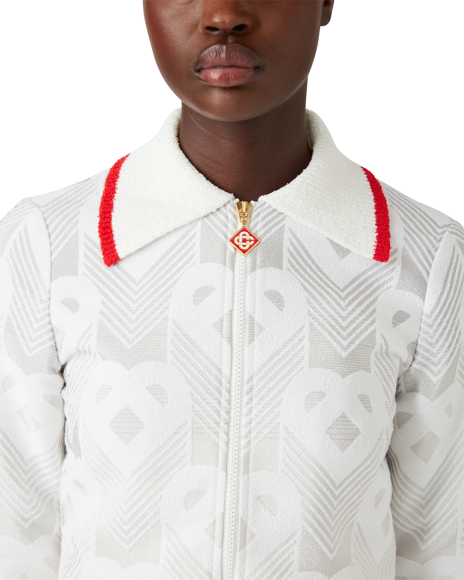 Gradient Heart Monogram Towelling Jacket - 图片 5