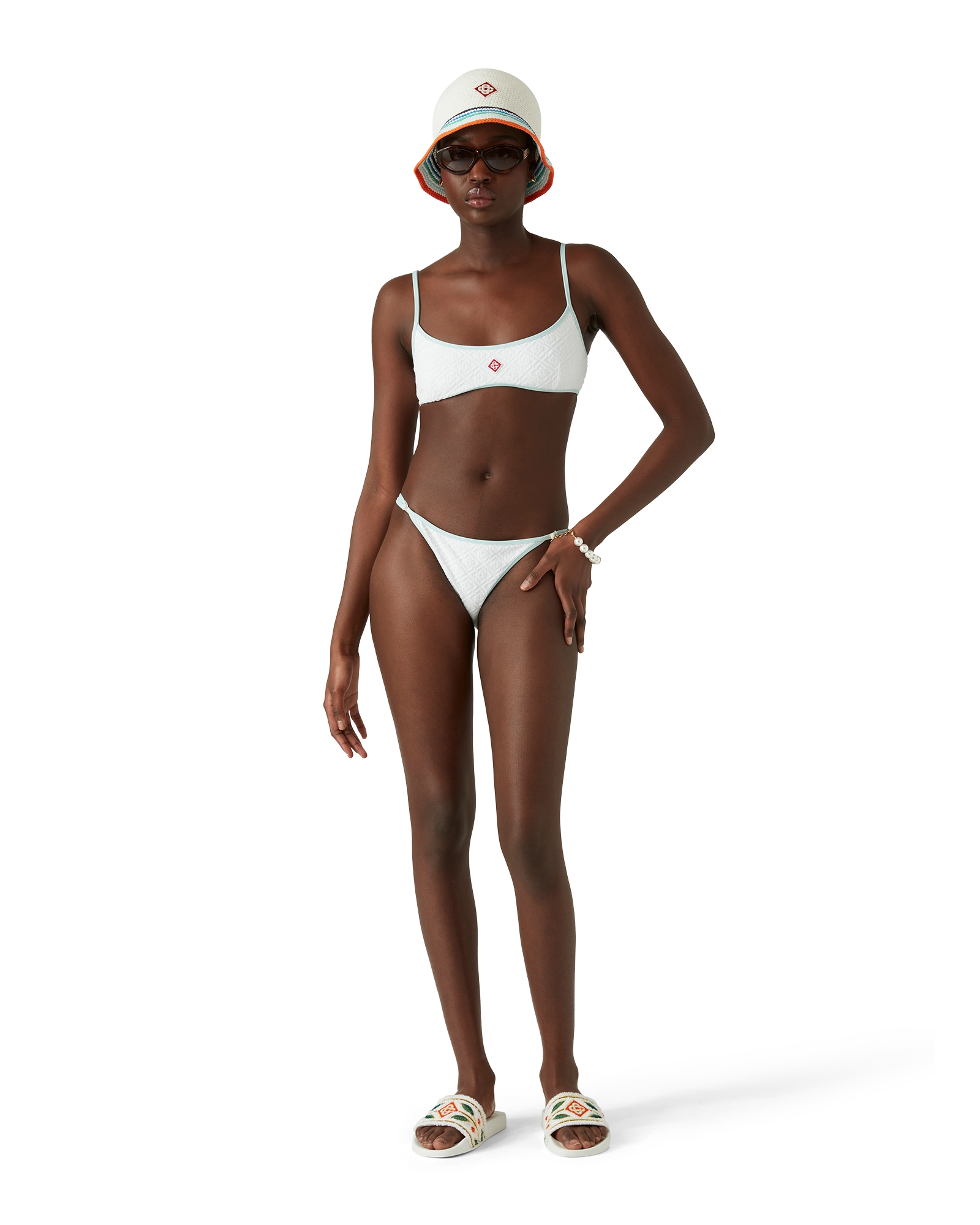 Jacquard Monogram Bikini Bottoms - 图片 2