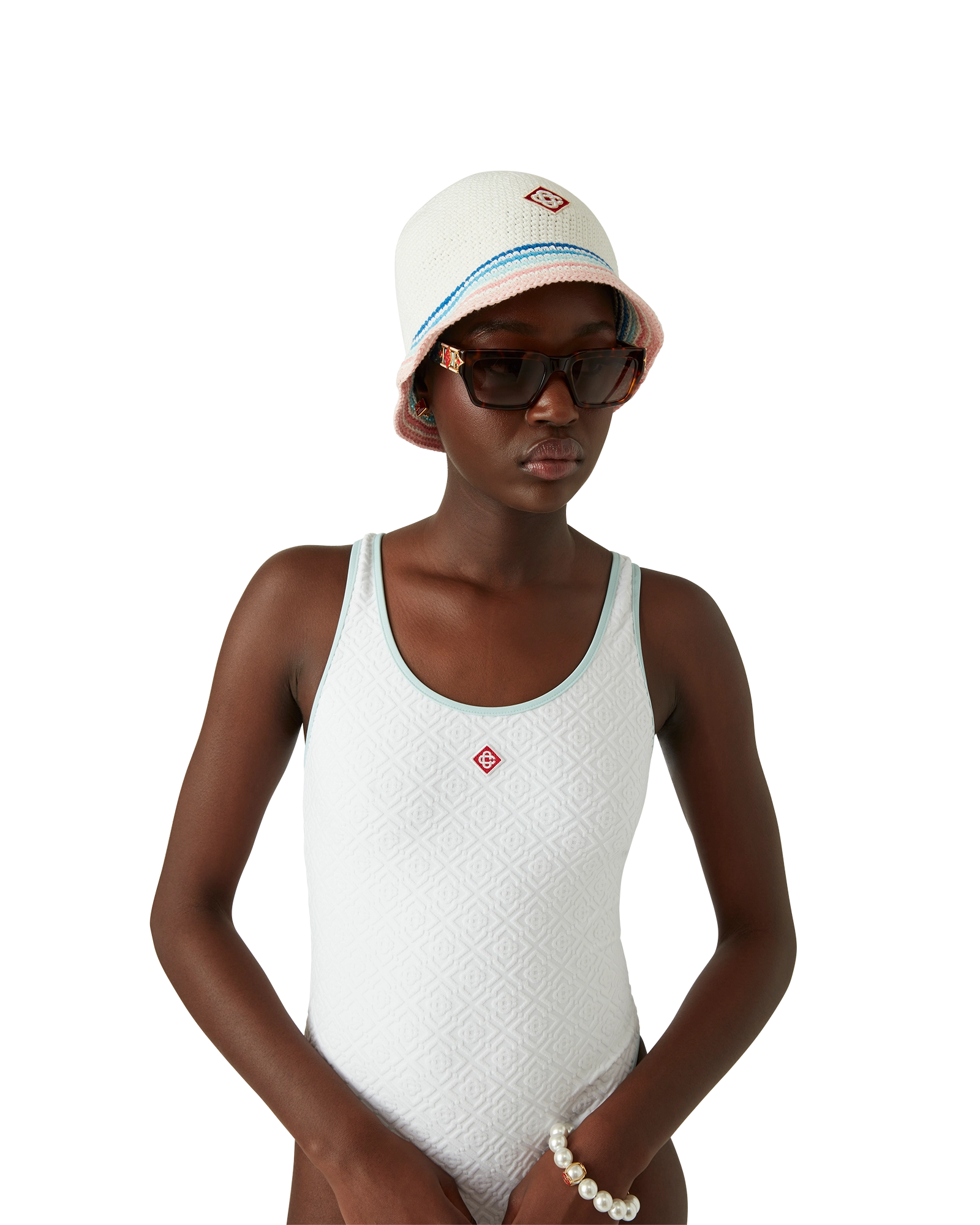 Jacquard Monogram Swimsuit - 图片 3