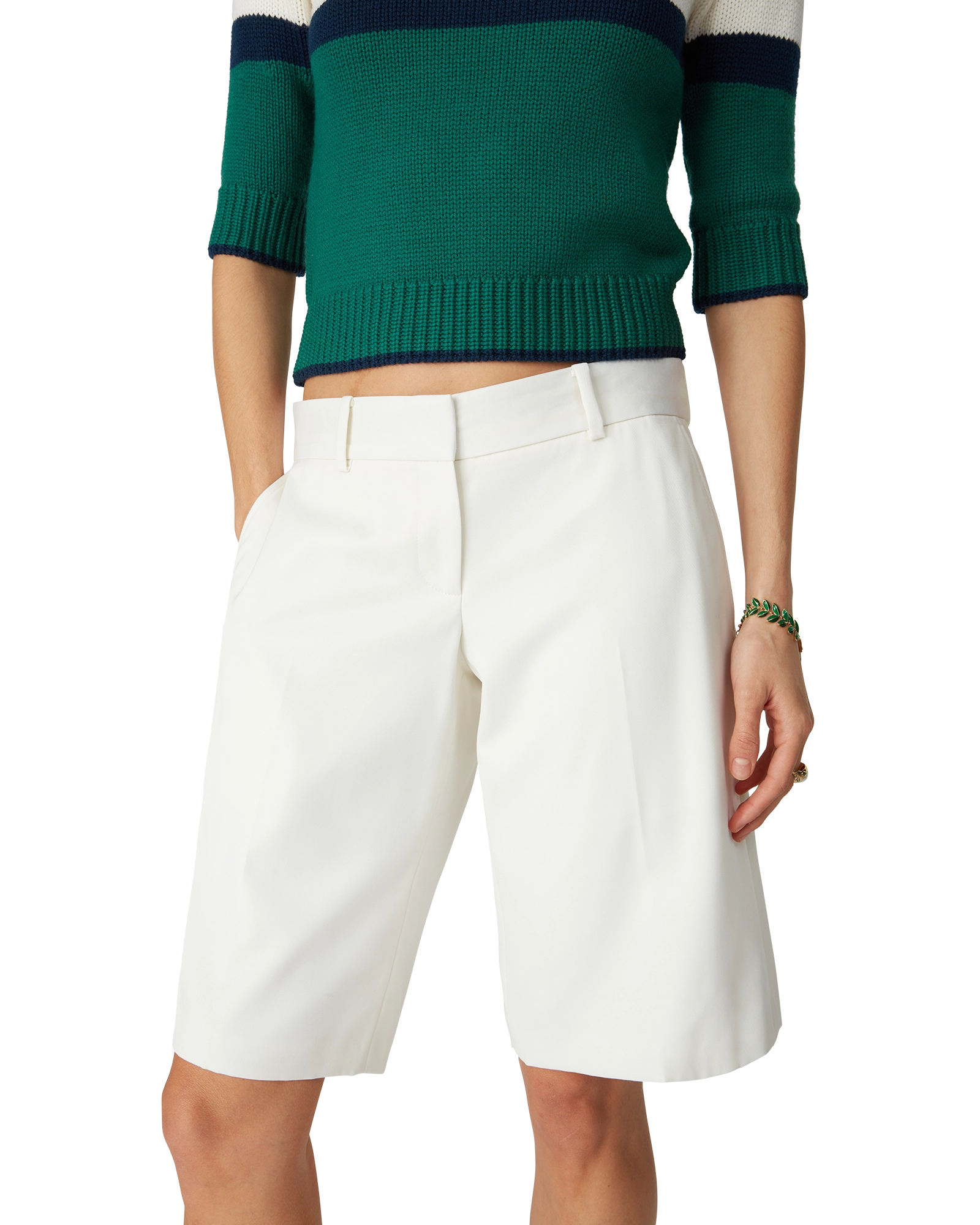 Wool Relaxed Tailored Shorts - 图片 5