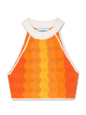 Orange Gradient Sleeveless Top