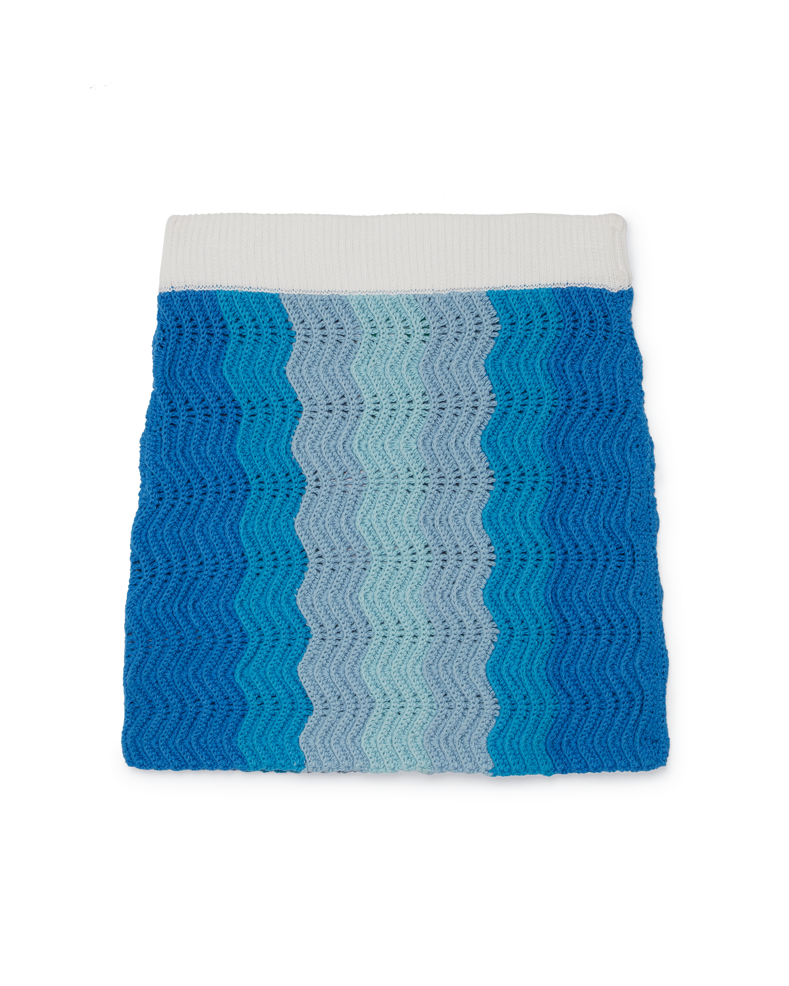 Blue Gradient Crochet Skirt