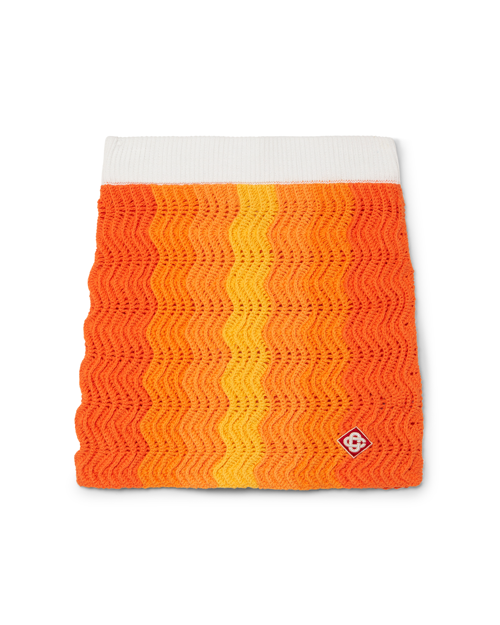 Orange Gradient Crochet Skirt