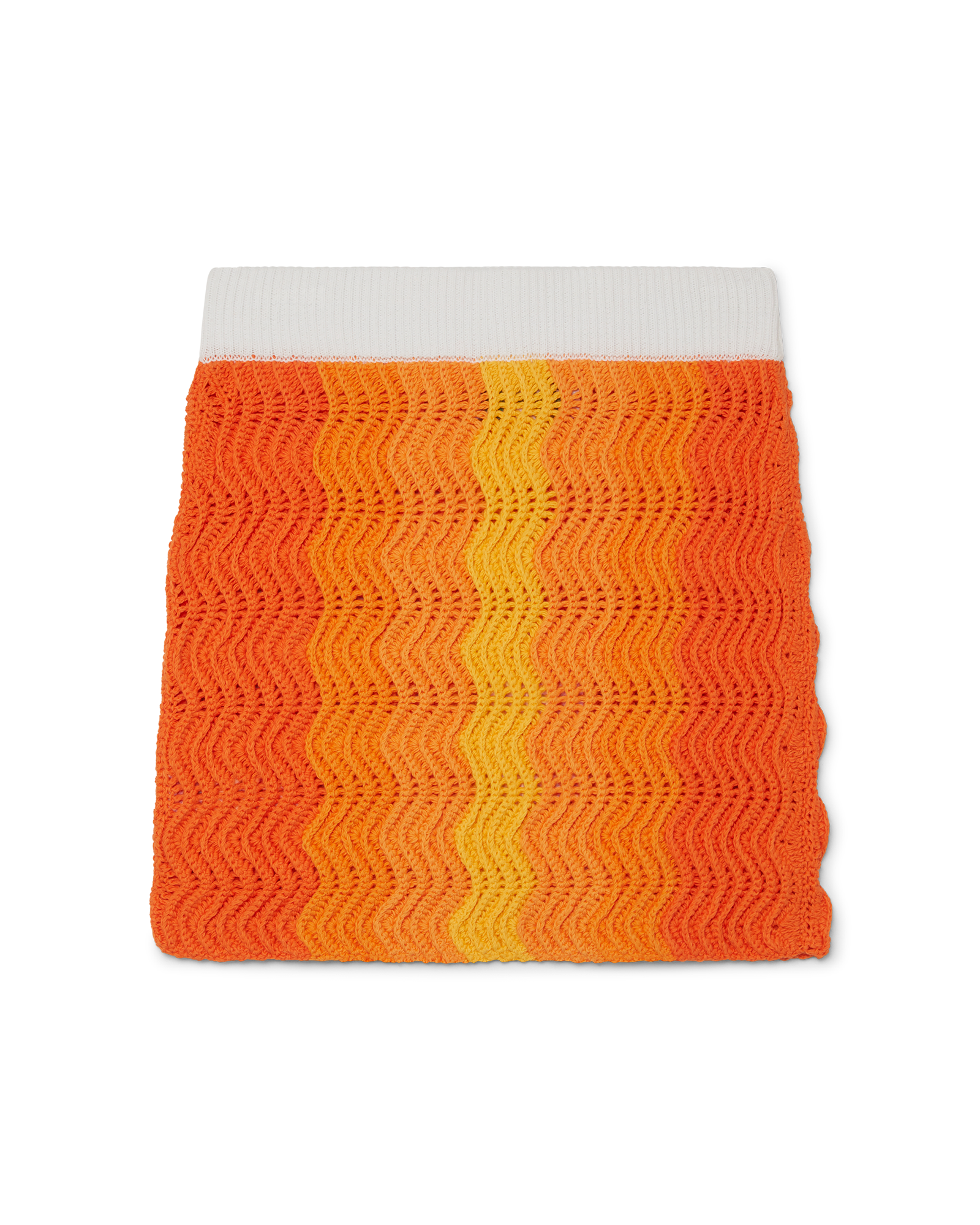 Orange Gradient Crochet Skirt - 图片 2