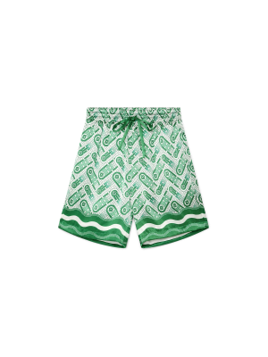 Ping Pong Monogram Silk Shorts