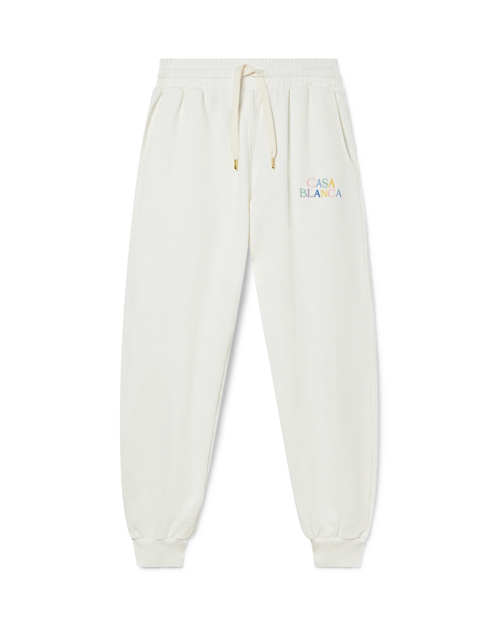 Stacked Logo Embroidered Sweatpants