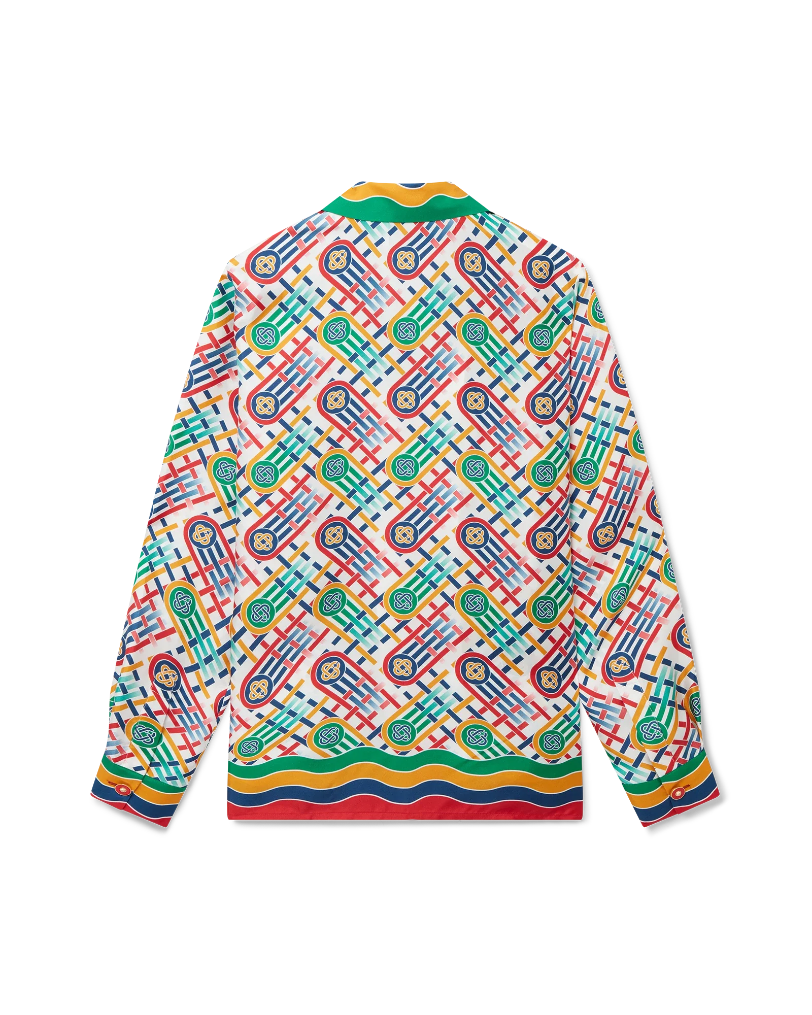 Tennis Monogram Long Sleeve Silk Shirt - 图片 2